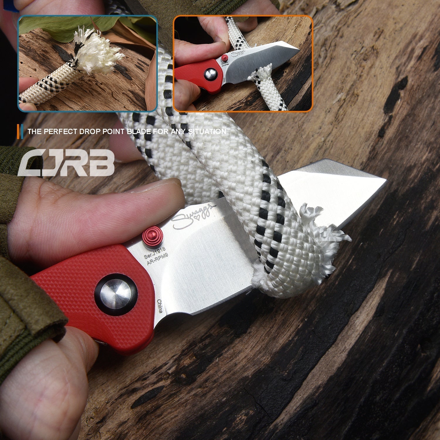 CJRB Maileah J1918-REF folding knife side view