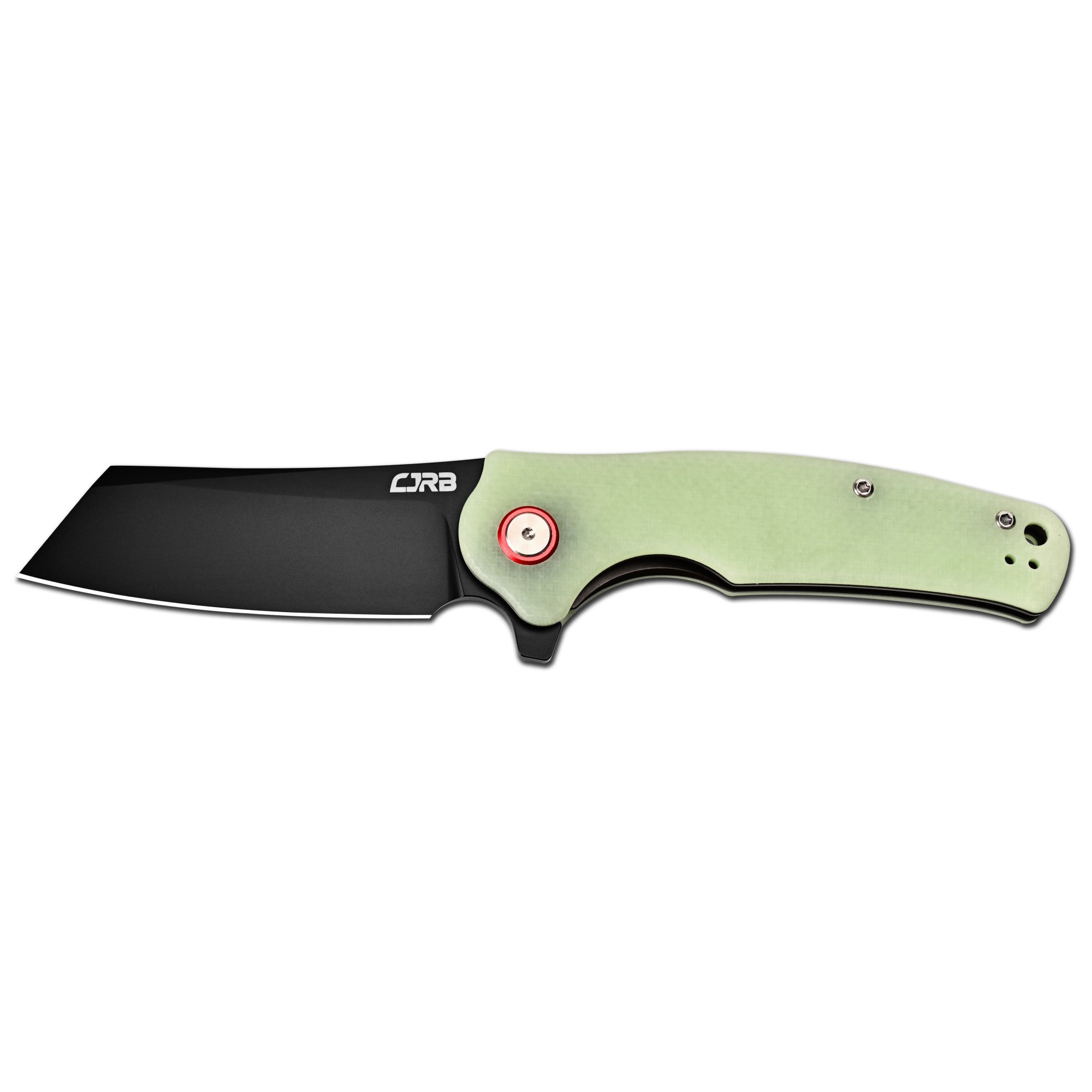 CJRB Crag Liner Lock & Flipper G10(Glow In the Dark) Handle (3.43'' AR-RPM9 Black PVD Coating Blade) J1904-BGD