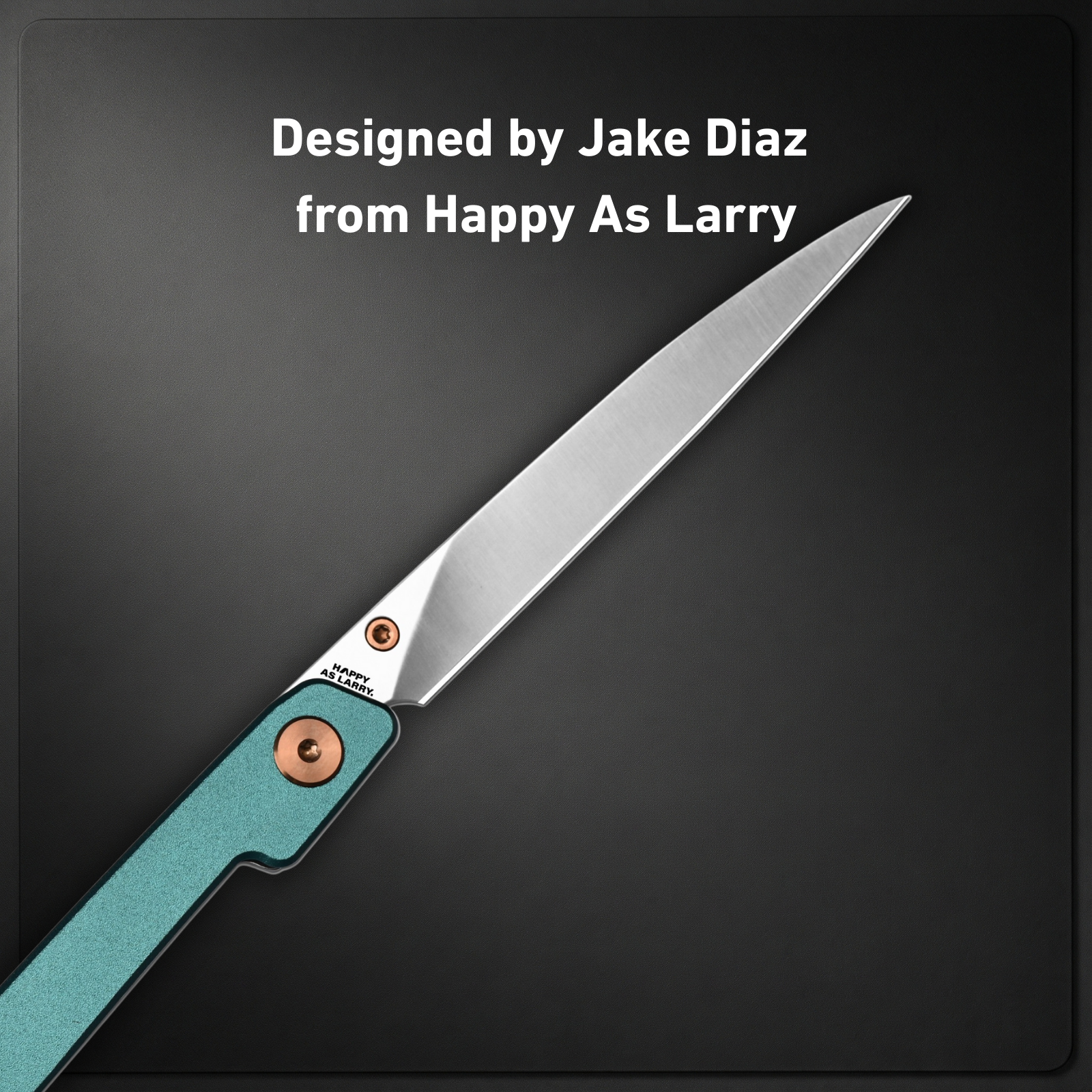 CJRB Lanky J1965-BU folding knife with blue aluminum handle