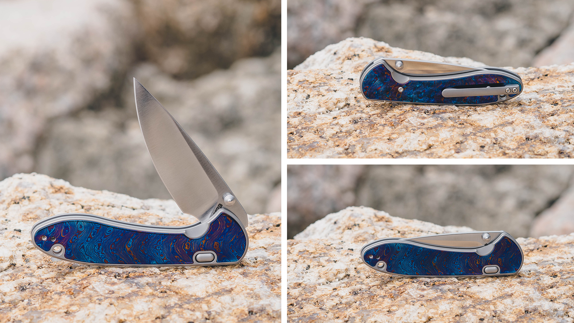 Building the Feldspar: Titanium folding knife side view