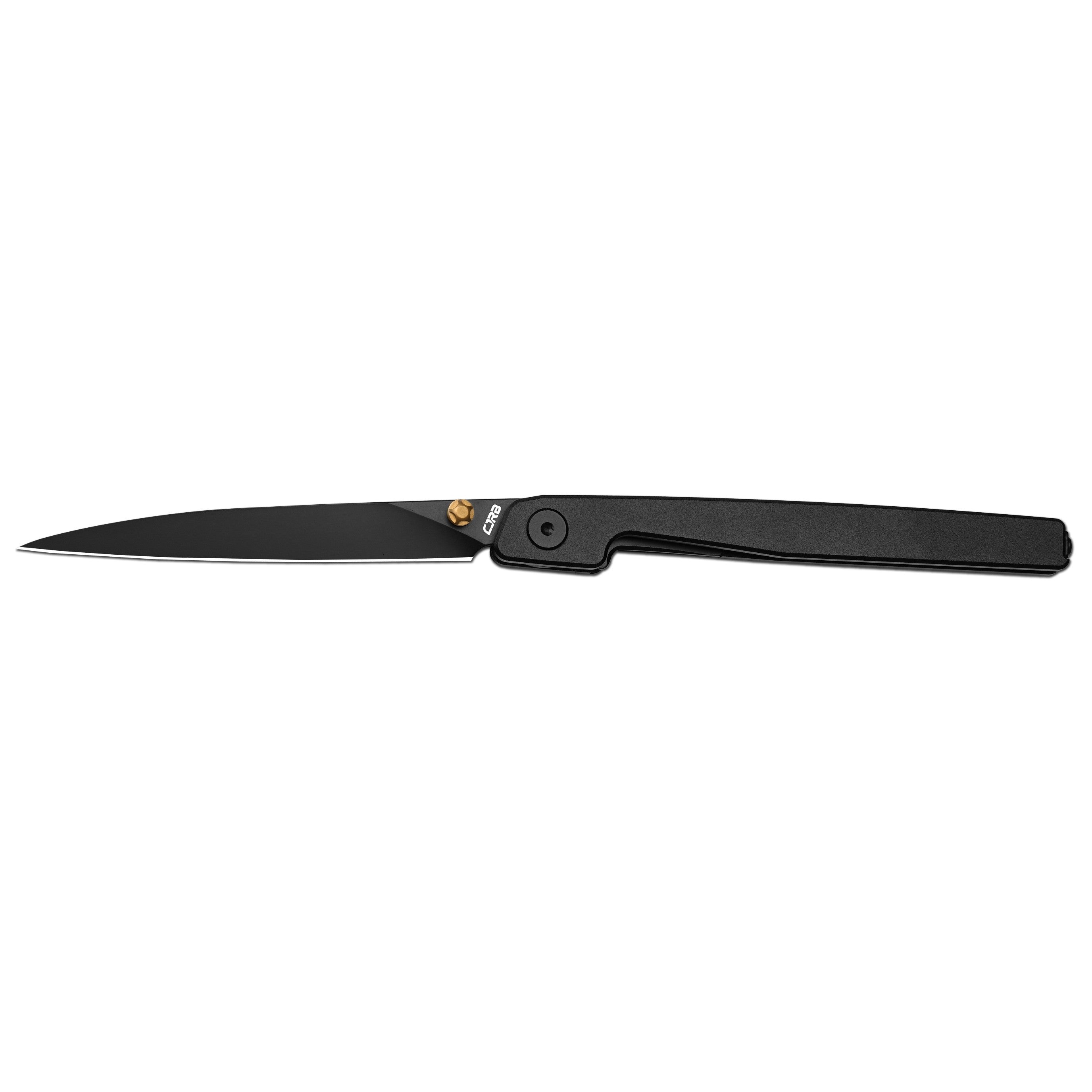 CJRB Lanky Thumb Stud & Liner Lock Knife Black Aluminum Handle (3.58'' AR-RPM9 Black PVD Coating Blade) J1965-BBK