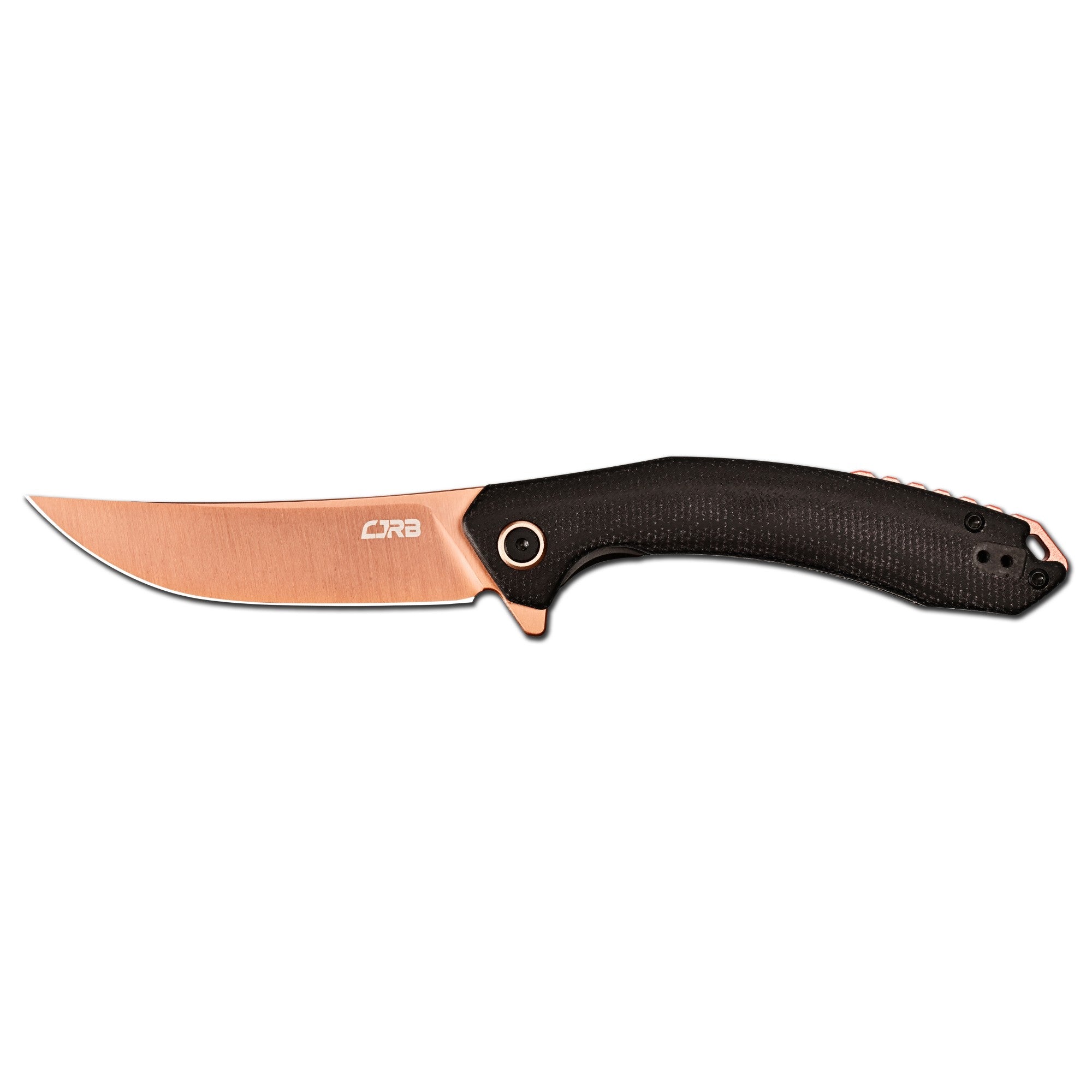 CJRB Gobi Flipper & Liner Lock Micarta Handle (3.5'' Rose Gold AR-RPM9 Blade) J1906-RBK (Exclusive)
