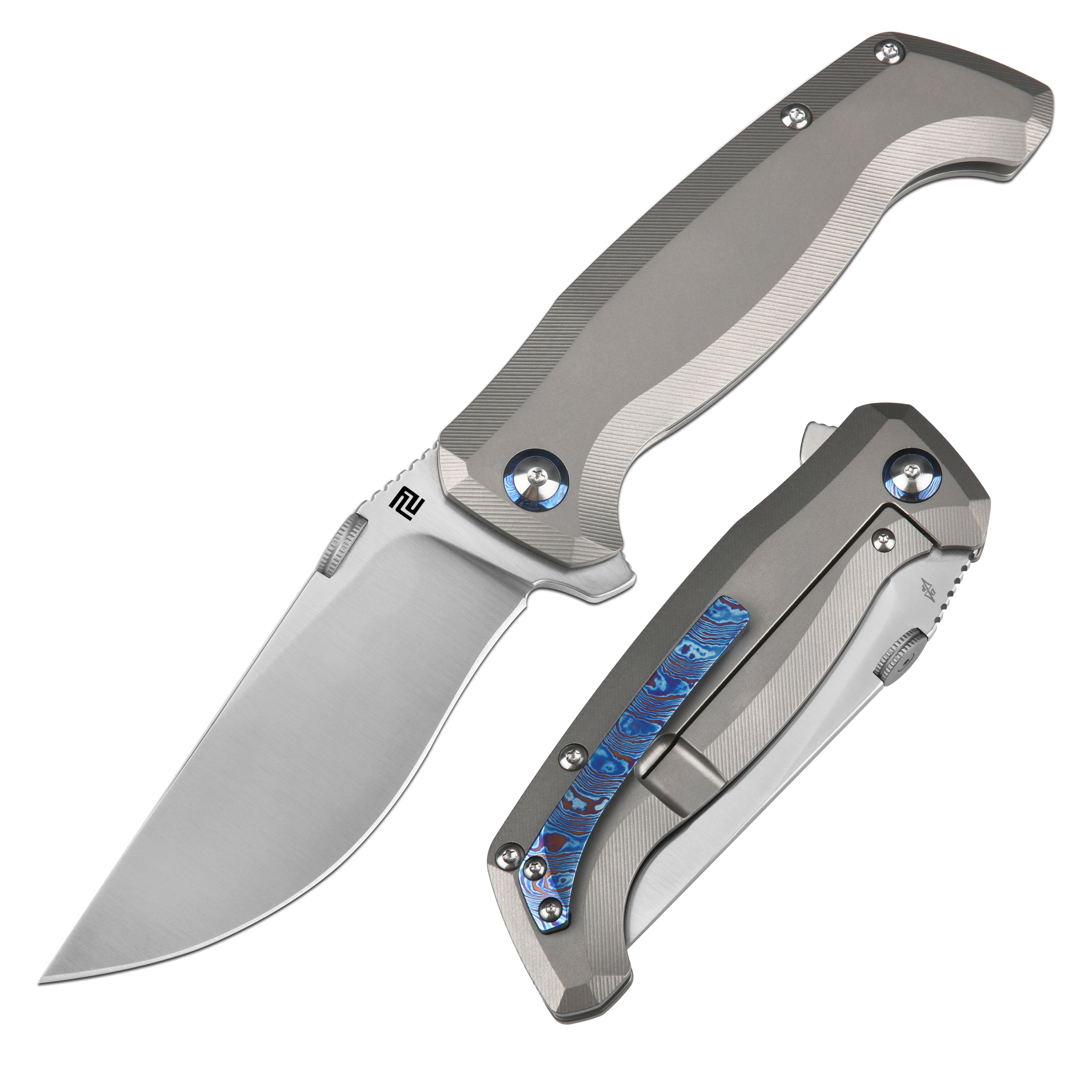 Artisan Cutlery Kami 1864G folding knife with titanium handle
