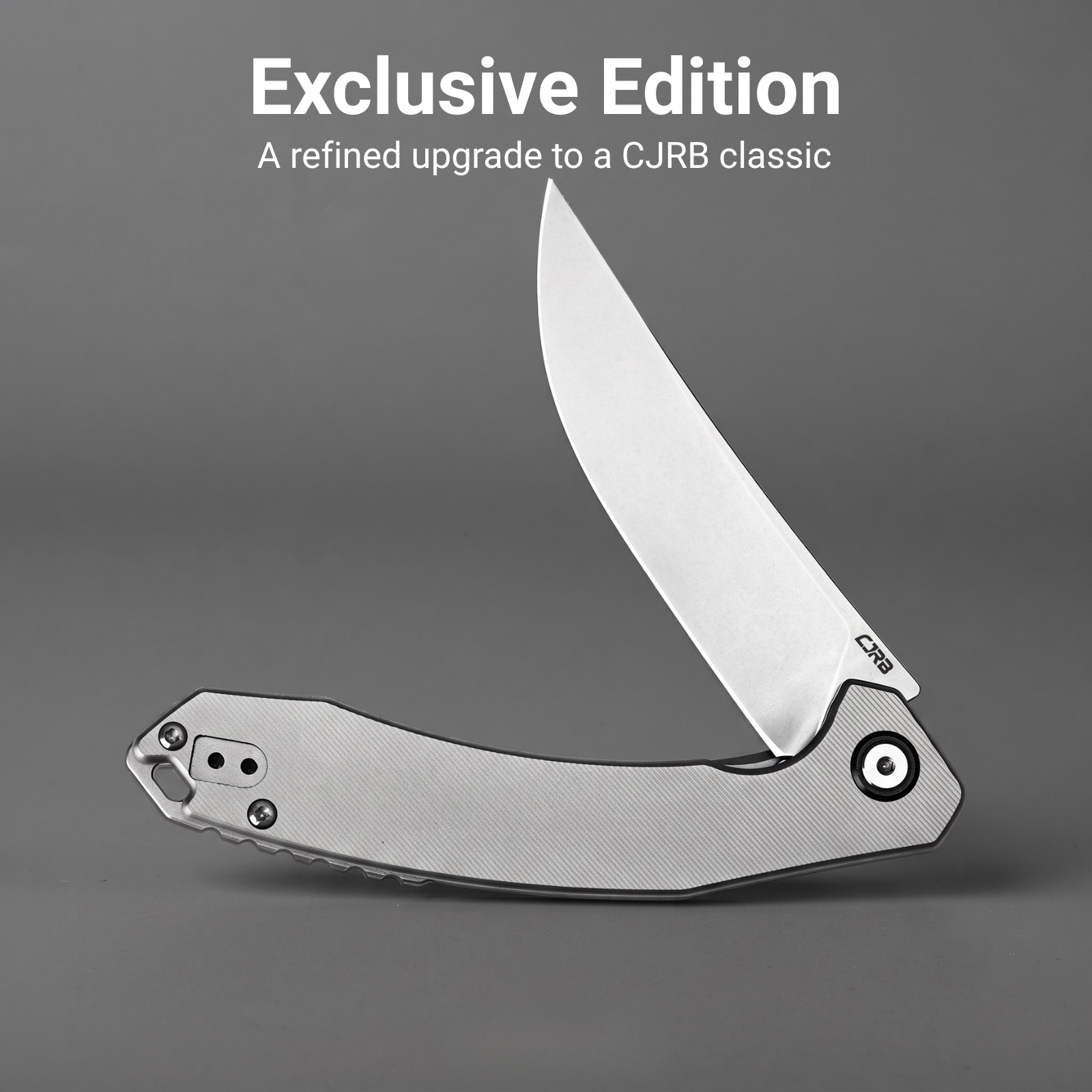 CJRB Gobi Flipper & Frame Lock Titanium Handle (3.5'' CPM S90V Stone Wash Blade) J1906G-TI (Exclusive)