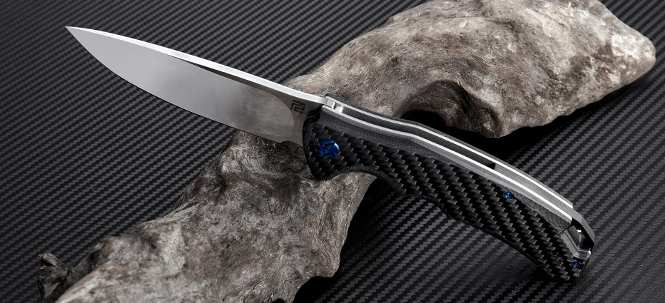 Artisan Cutlery Tradition 1702P folding knife with carbon fiber handle