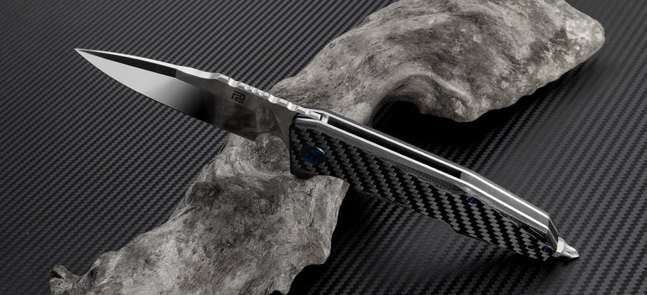 Artisan Cutlery Predator 1706P folding knife with carbon fiber handle