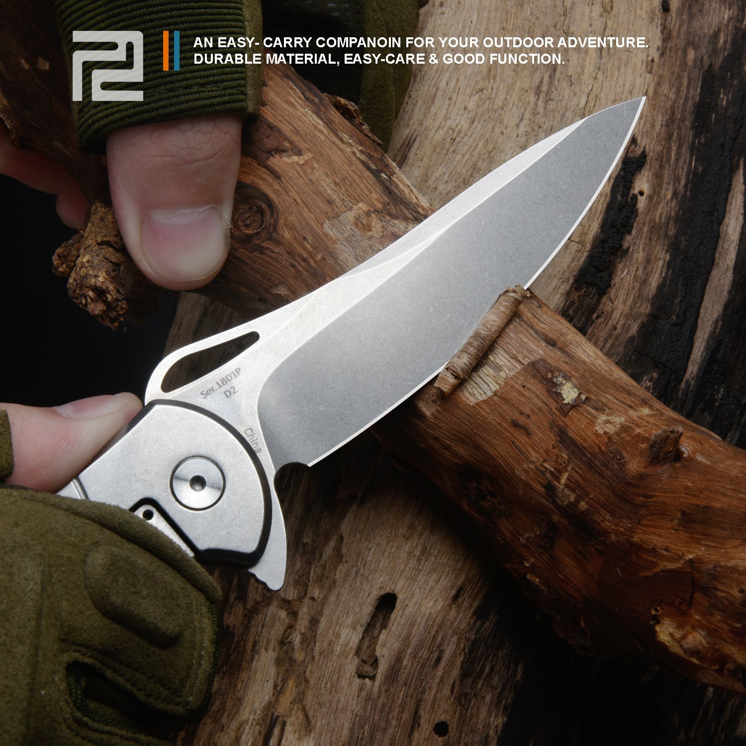 Artisan Cutlery Hoverwing 1801P folding knife detail view
