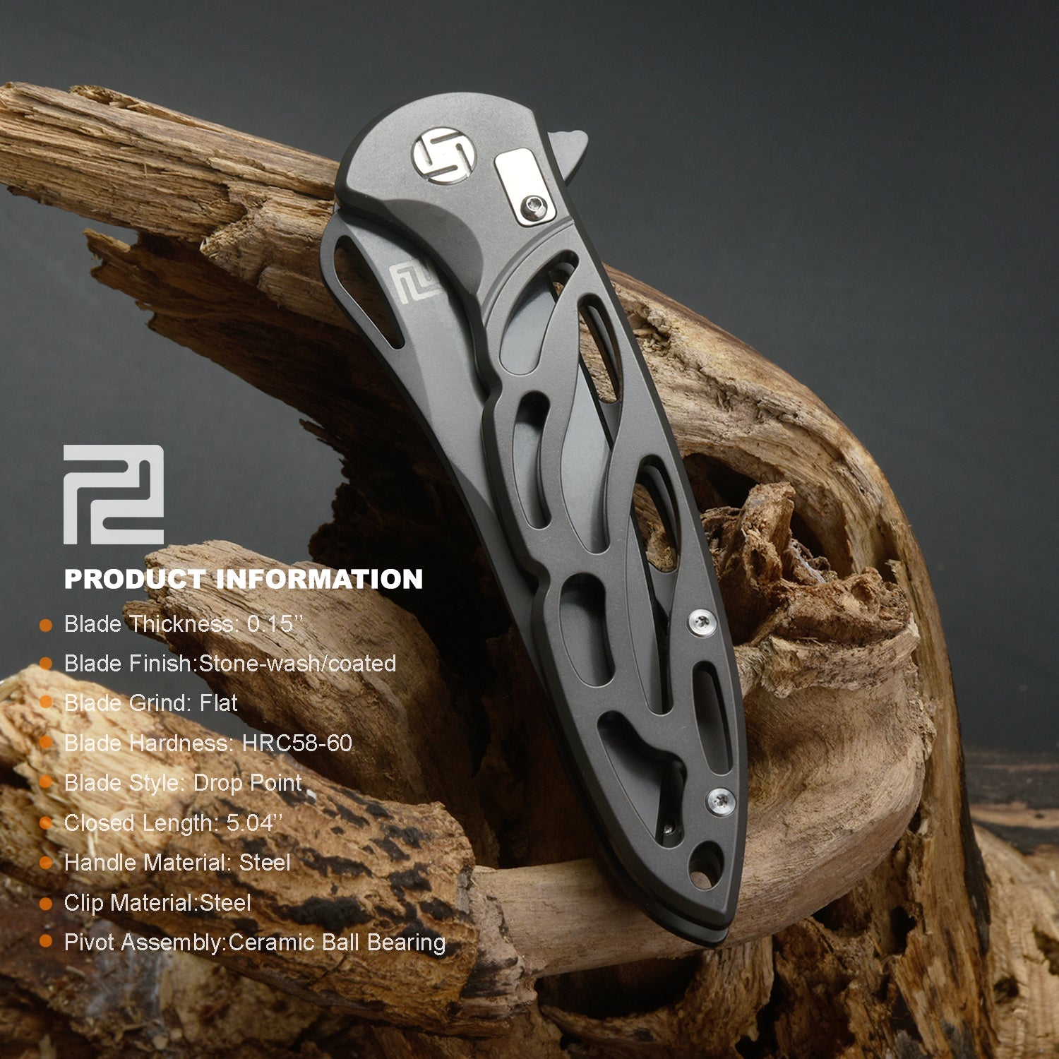 Artisan Cutlery Hoverwing 1801P folding knife with steel handle