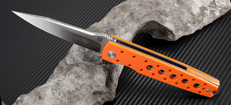 Virgina(ATZ-1807P)G10(Flat) Knife blade detail