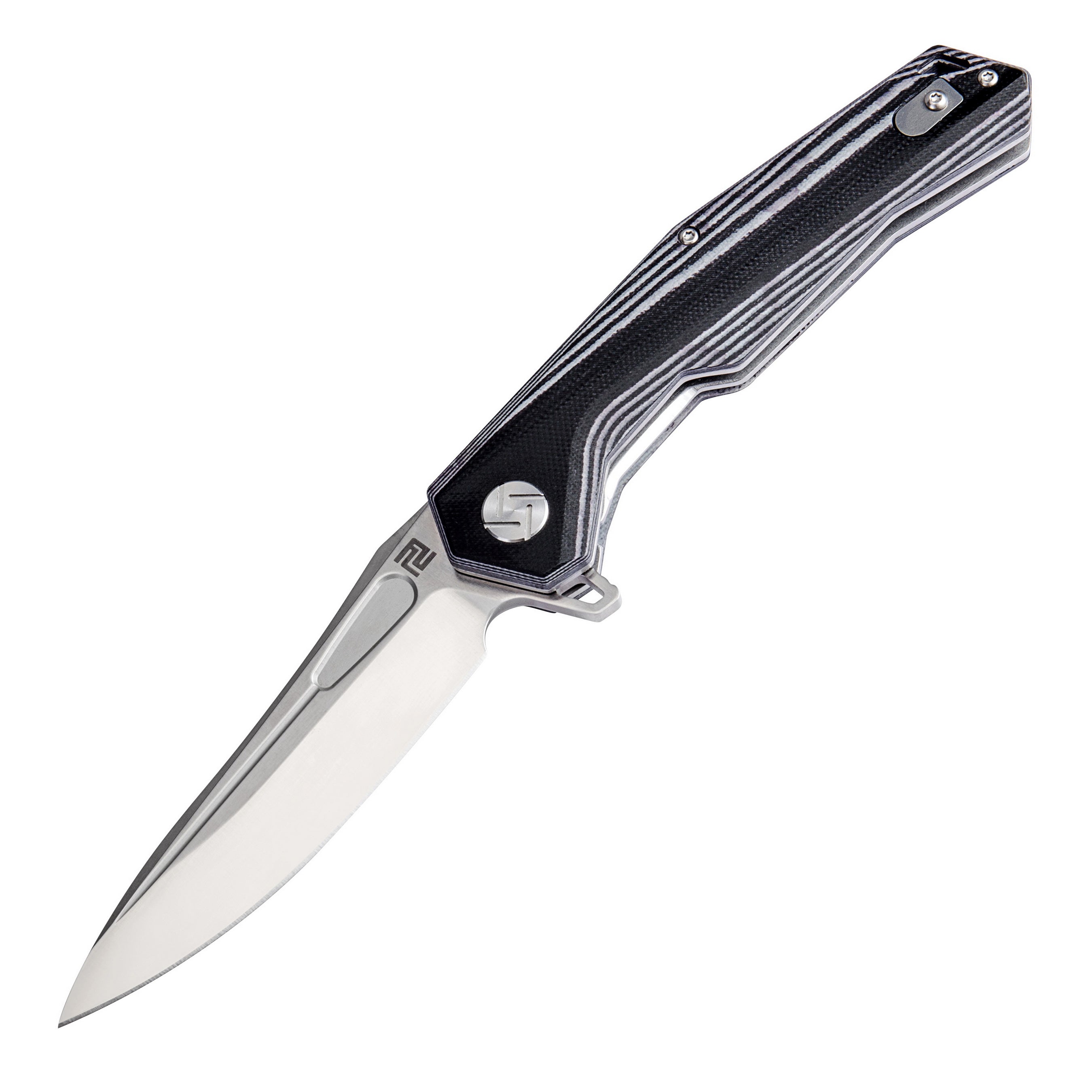 Zumwalt(ATZ-1808P)G10 Curve folding knife with steel blade