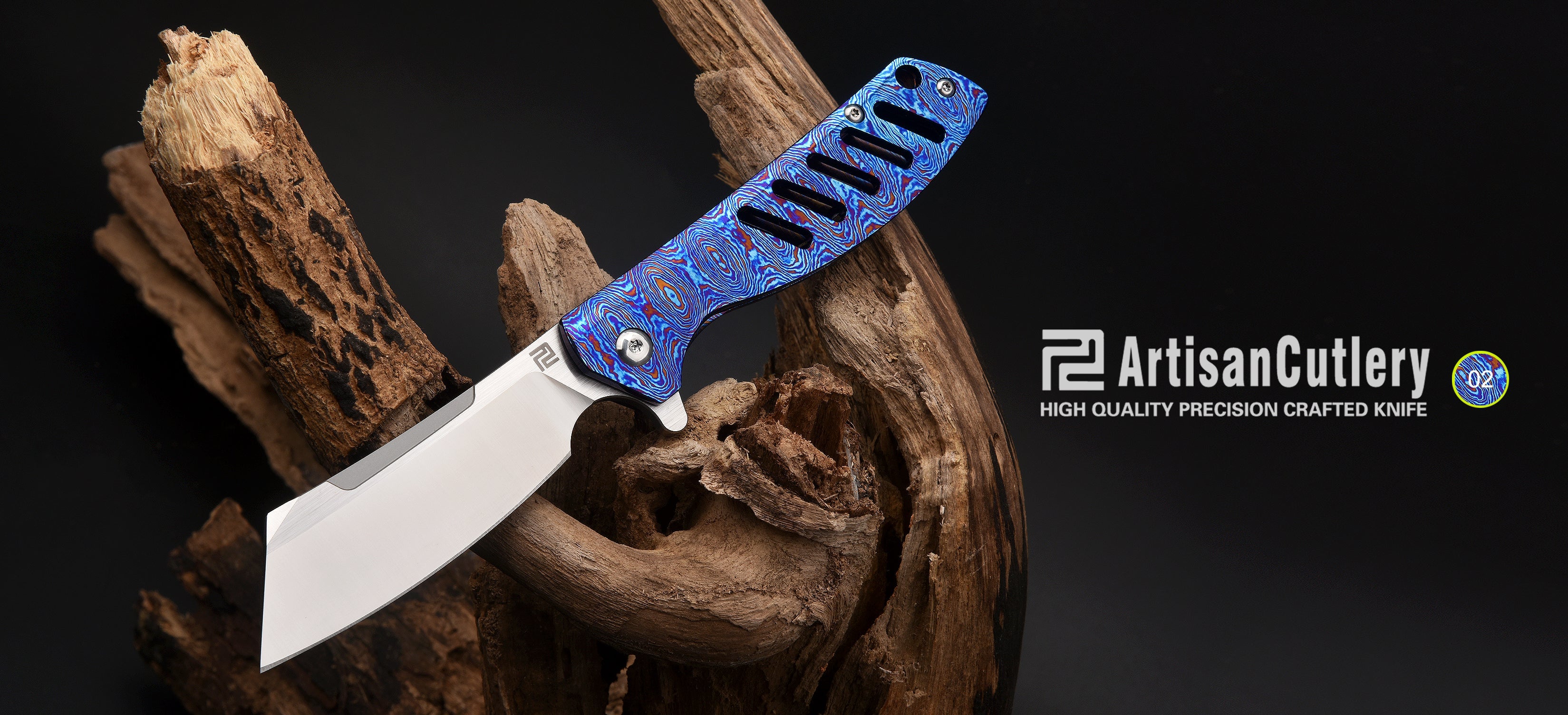 Artisan Cutlery Tomahawk 1815GS folding knife side view
