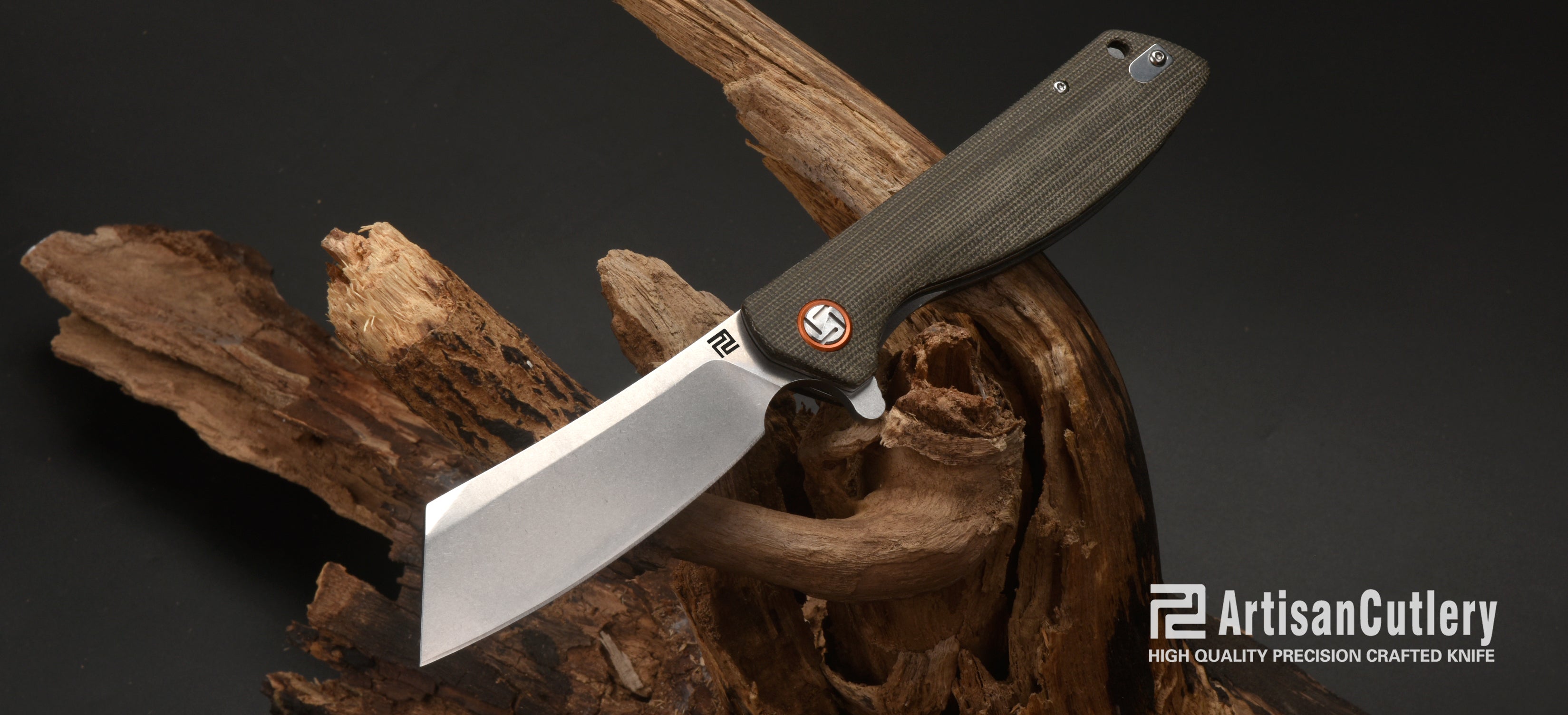 Artisan Cutlery Tomahawk 1815P folding knife with Micarta handle