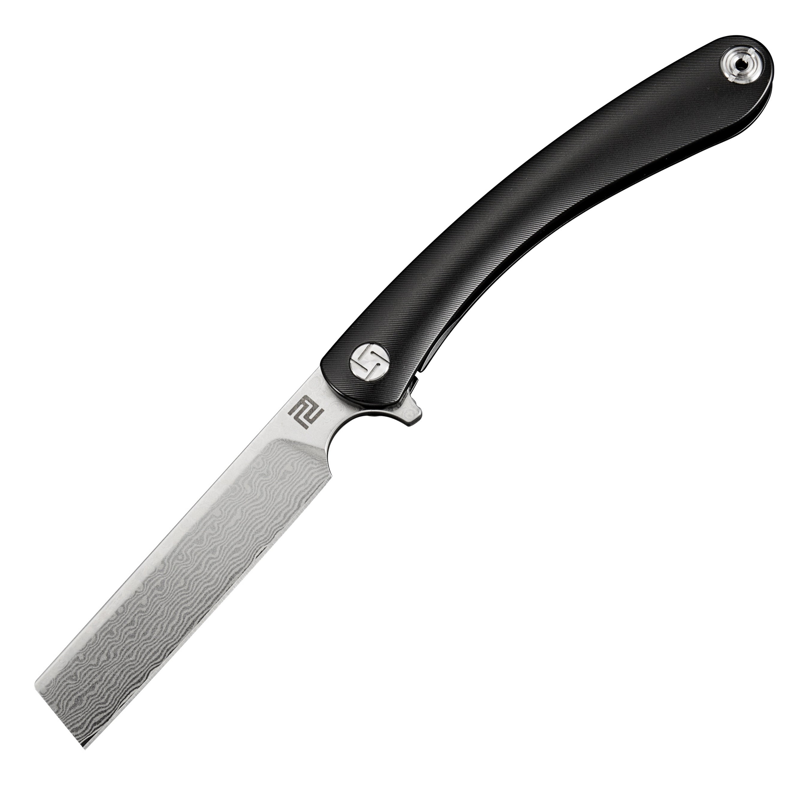 Artisan Cutlery Orthodox 1817GD folding knife with Damascus blade
