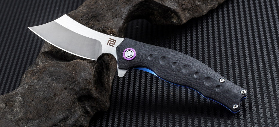 Artisan Cutlery Corsair 1828G folding knife with carbon fiber handle