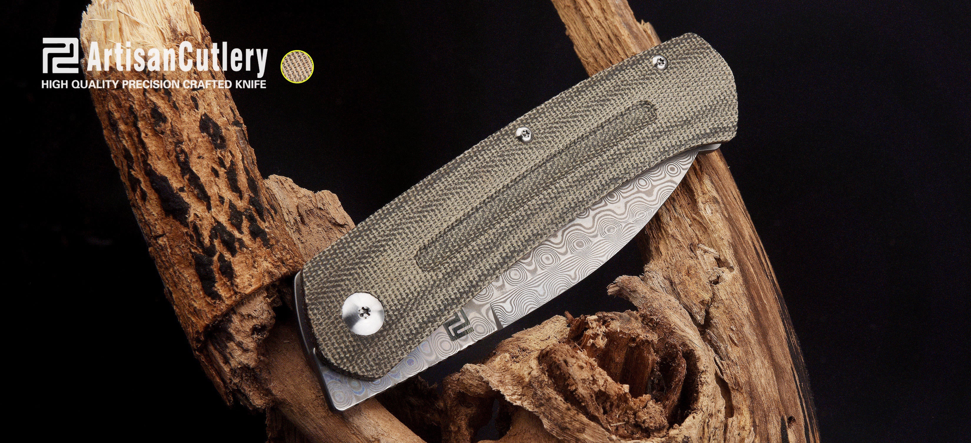 Artisan Cutlery Centauri 1839GD handle detail