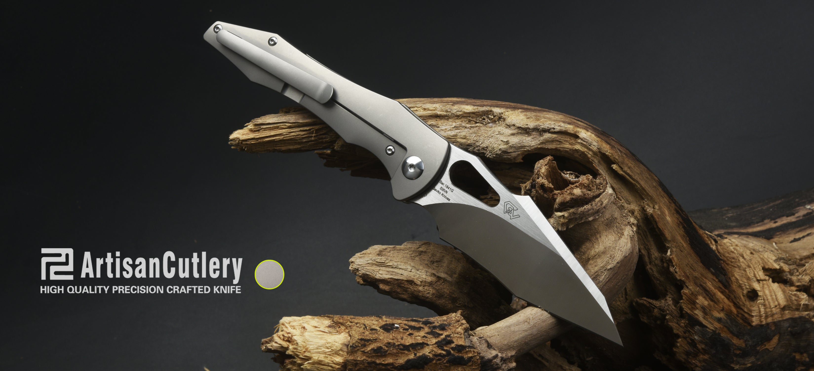 Artisan Cutlery Great White 1841G folding knife side view