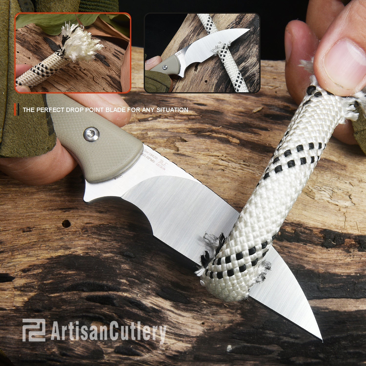 Artisan Cutlery Sea Snake 1842B handle detail