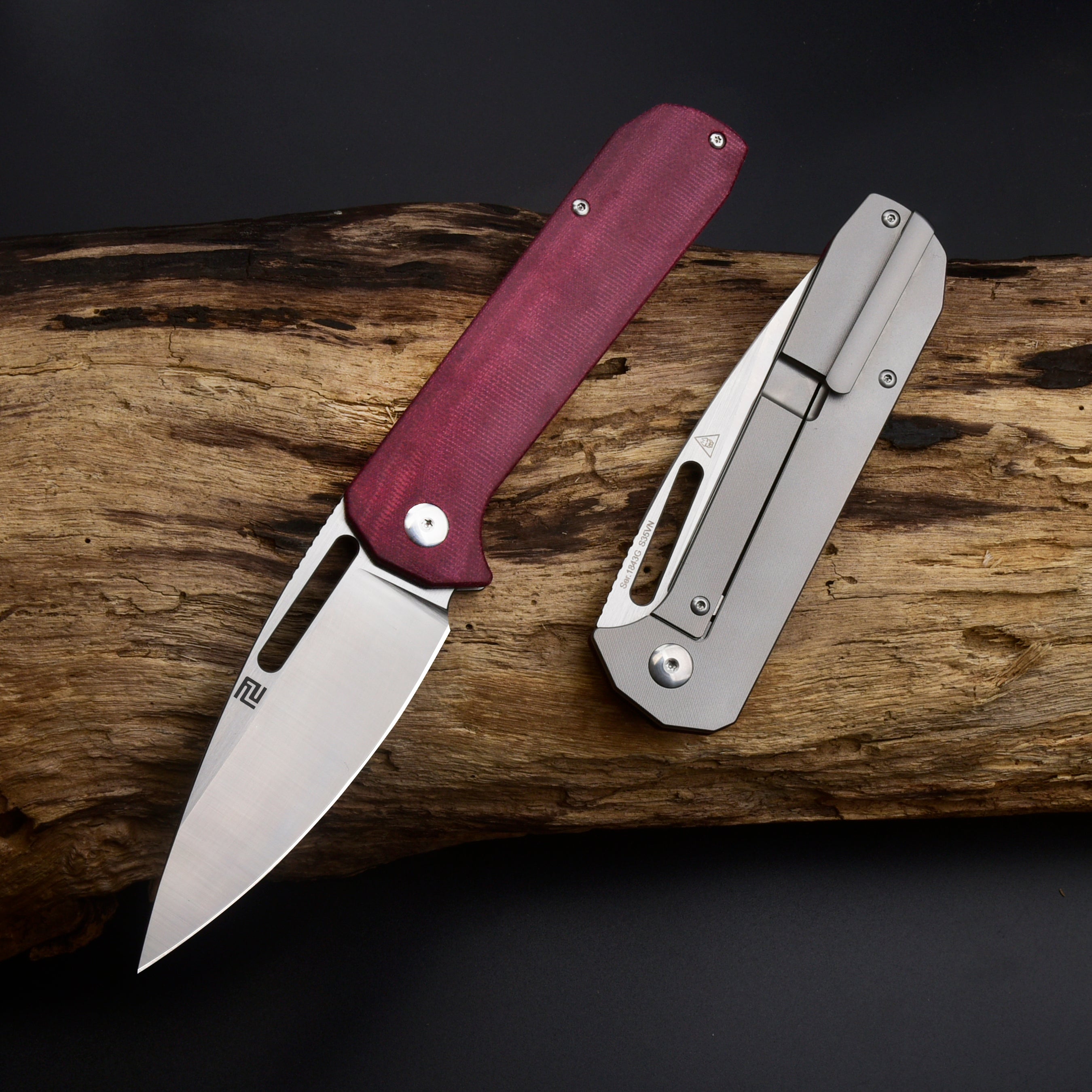 Artisan Cutlery Arion 1843G folding knife with Micarta handle