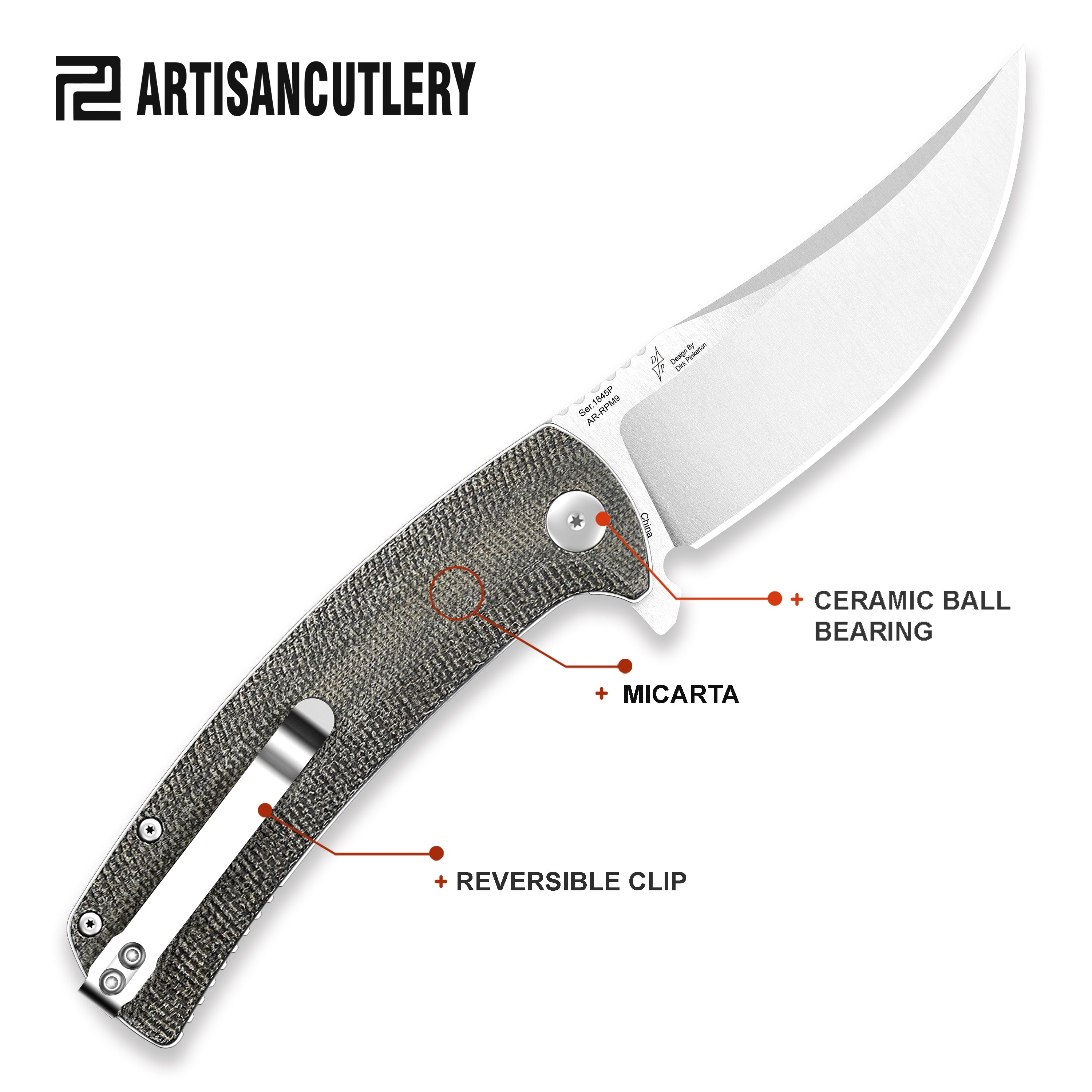 Artisan Cutlery Arroyo 1845P blade profile