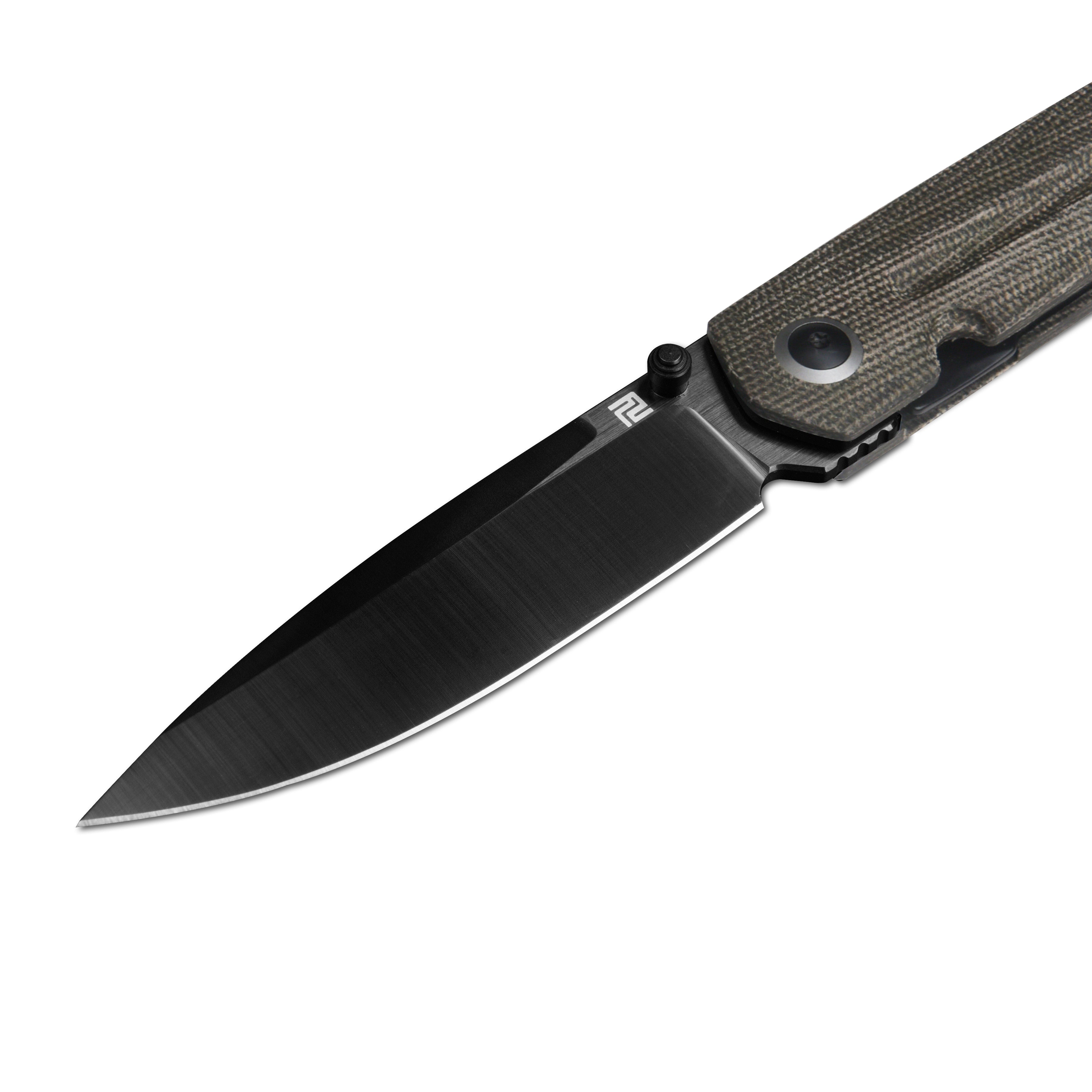 Artisan Cutlery Sirius 1849P folding knife with black Micarta handle