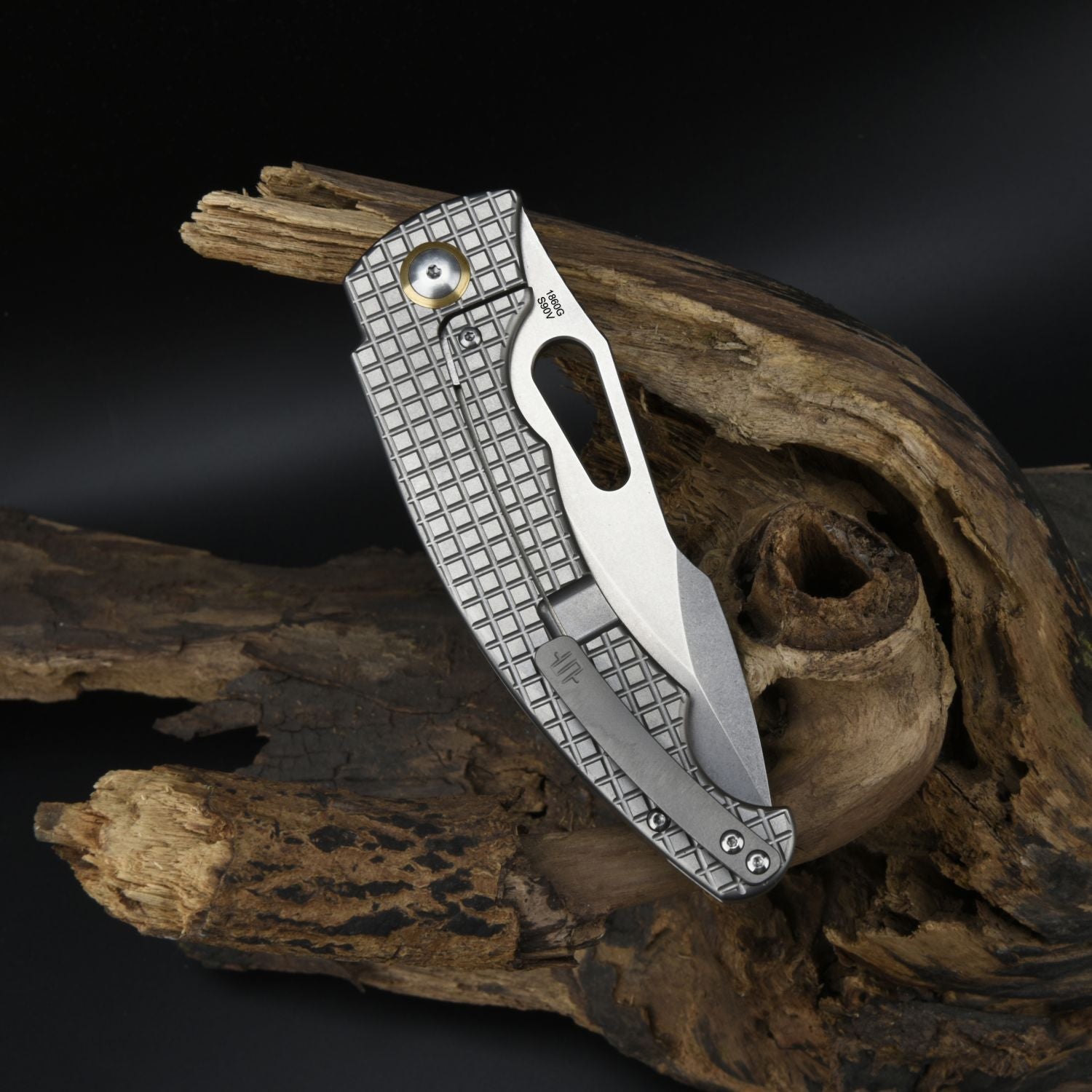 Artisan Cutlery Xcellerator ATZ-1860G titanium handle folding knife