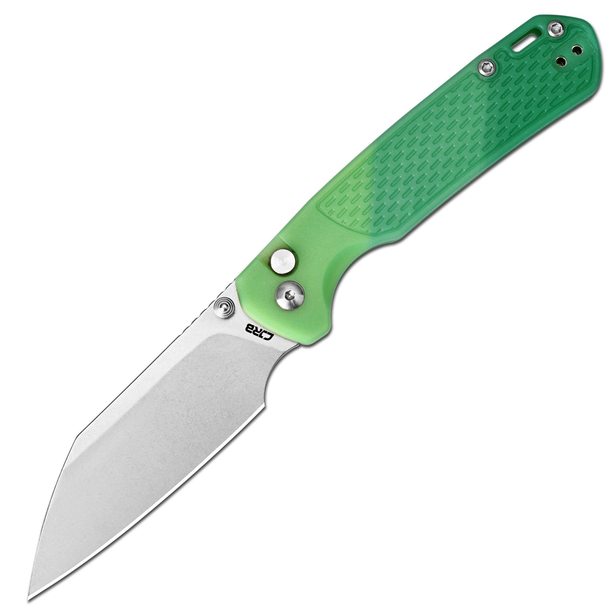 CJRB Pyrite Light J1945-DLG folding knife with 3.34-inch AR-RPM9 stone wash blade