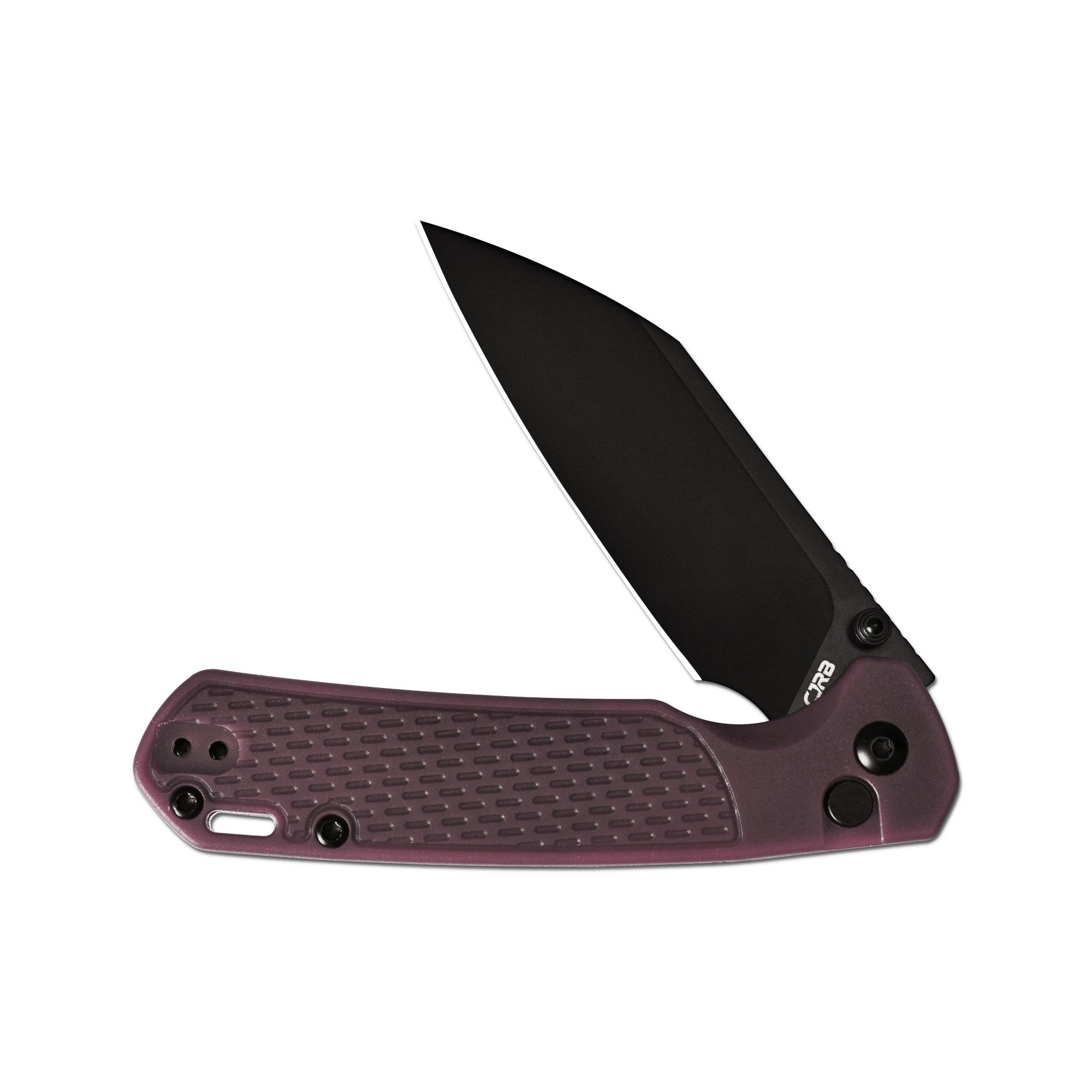 CJRB Pyrite-Light Thumb Stud & Button Lock EDC Knife, Thermochromic FRN Handle (Brown to Red), 3.34'' AR-RPM9 Black PVD Coating Blade, J1945-BRD