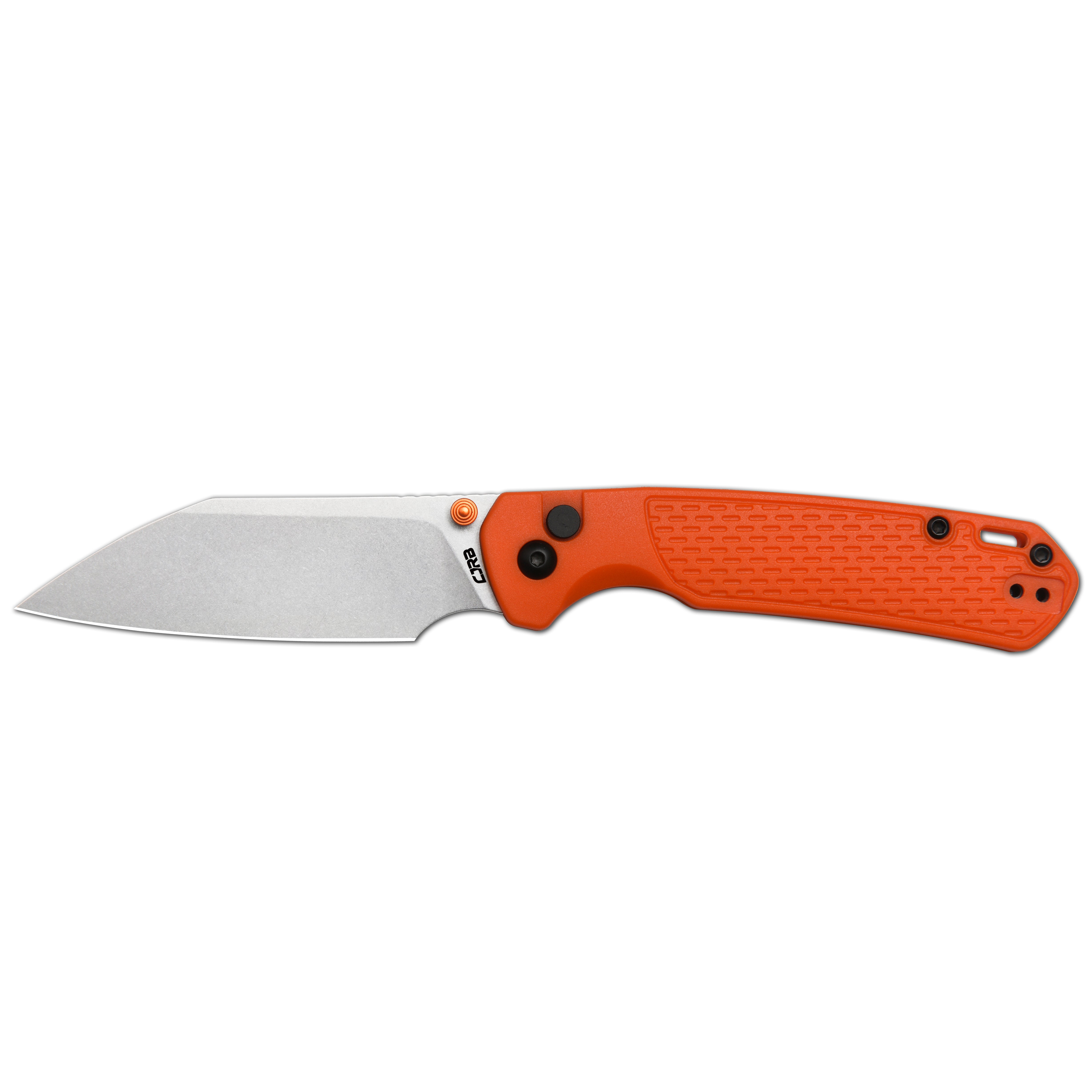 CJRB Pyrite-Light J1945 AR-SFII Steel FRN Handle Folding Knives - Orange FRN Handle/Stone Washed Blade (J1945-OE)