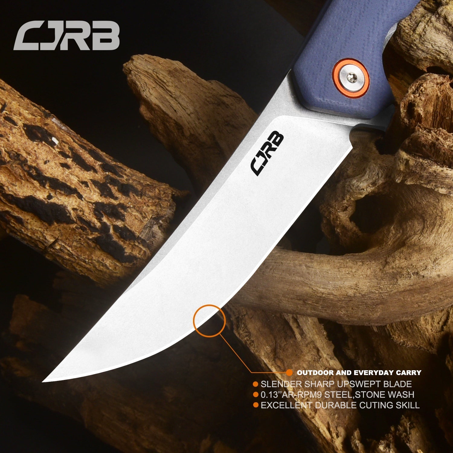 CJRB Gobi J1906-GYC folding knife with gray G10 handle