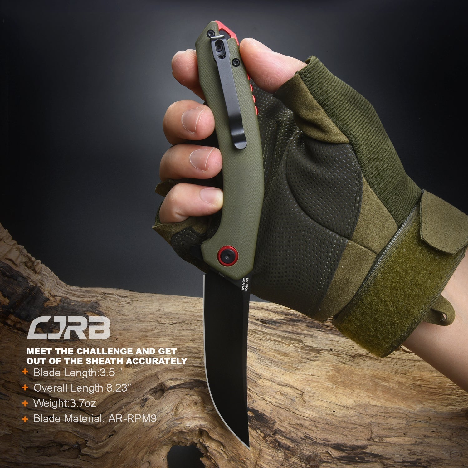 CJRB Gobi J1906-BGNC folding knife side view