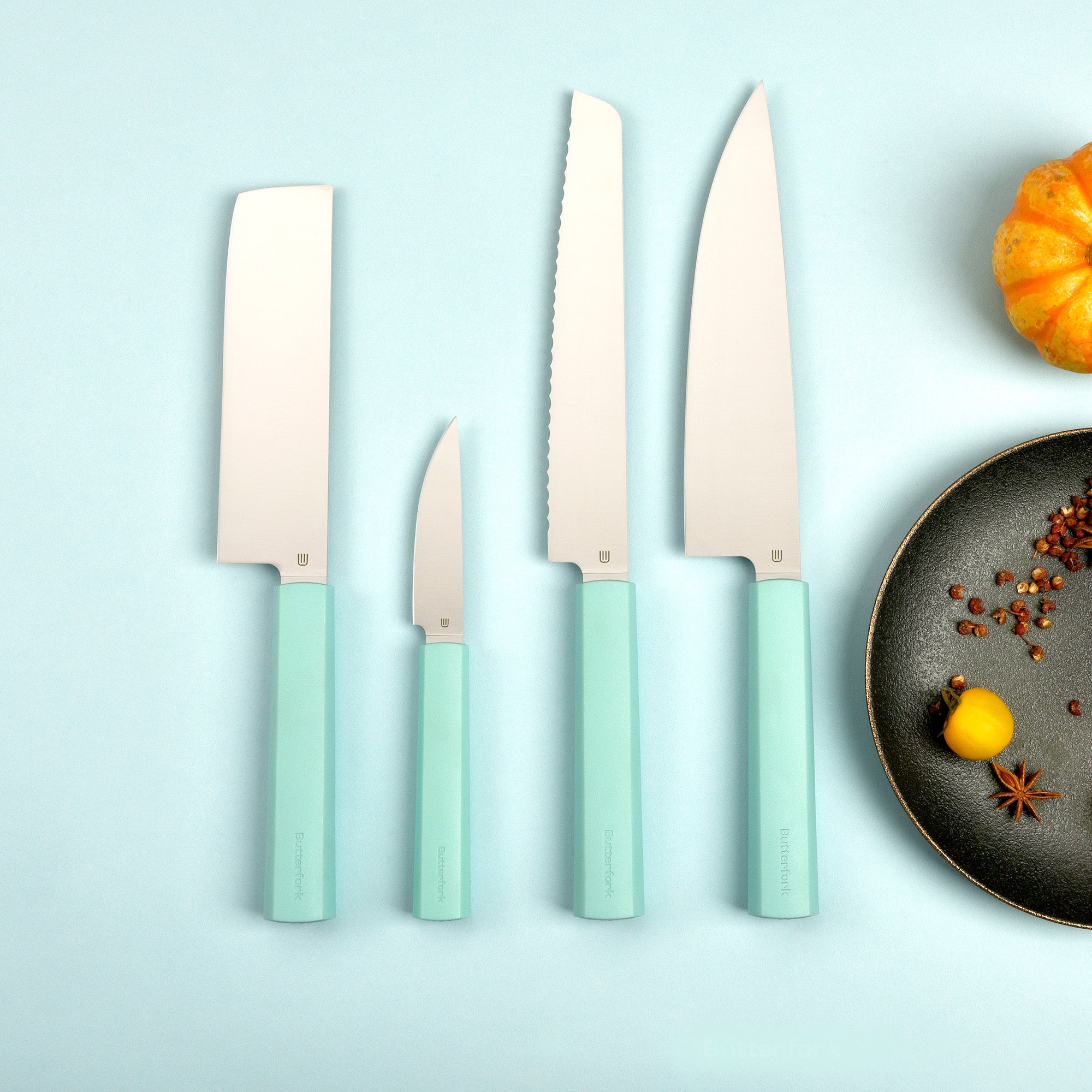 Butterfork Purest 8-Inch chef knife detail view