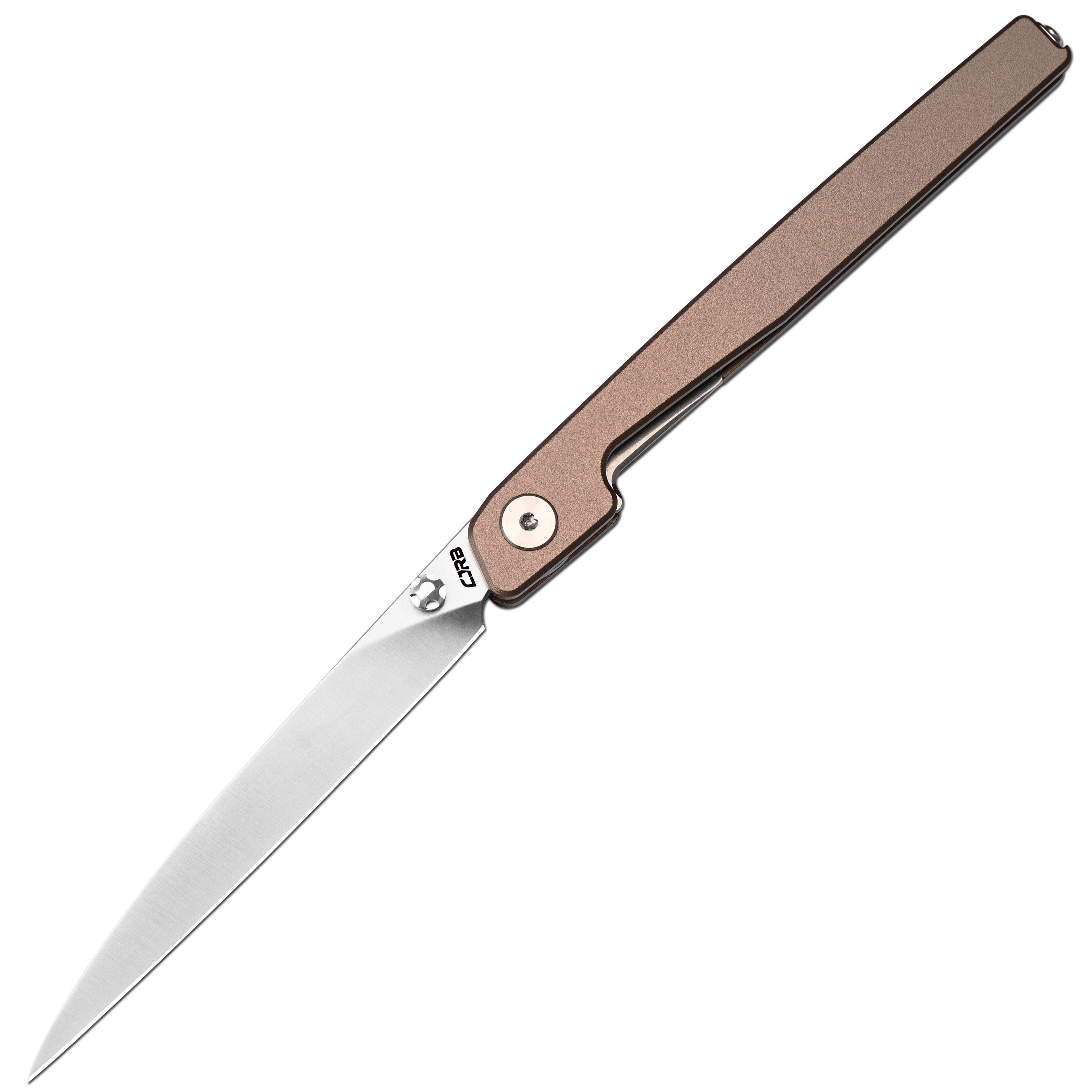 CJRB Lanky J1965-CP folding knife with 3.58-inch AR-RPM9 sand polish blade