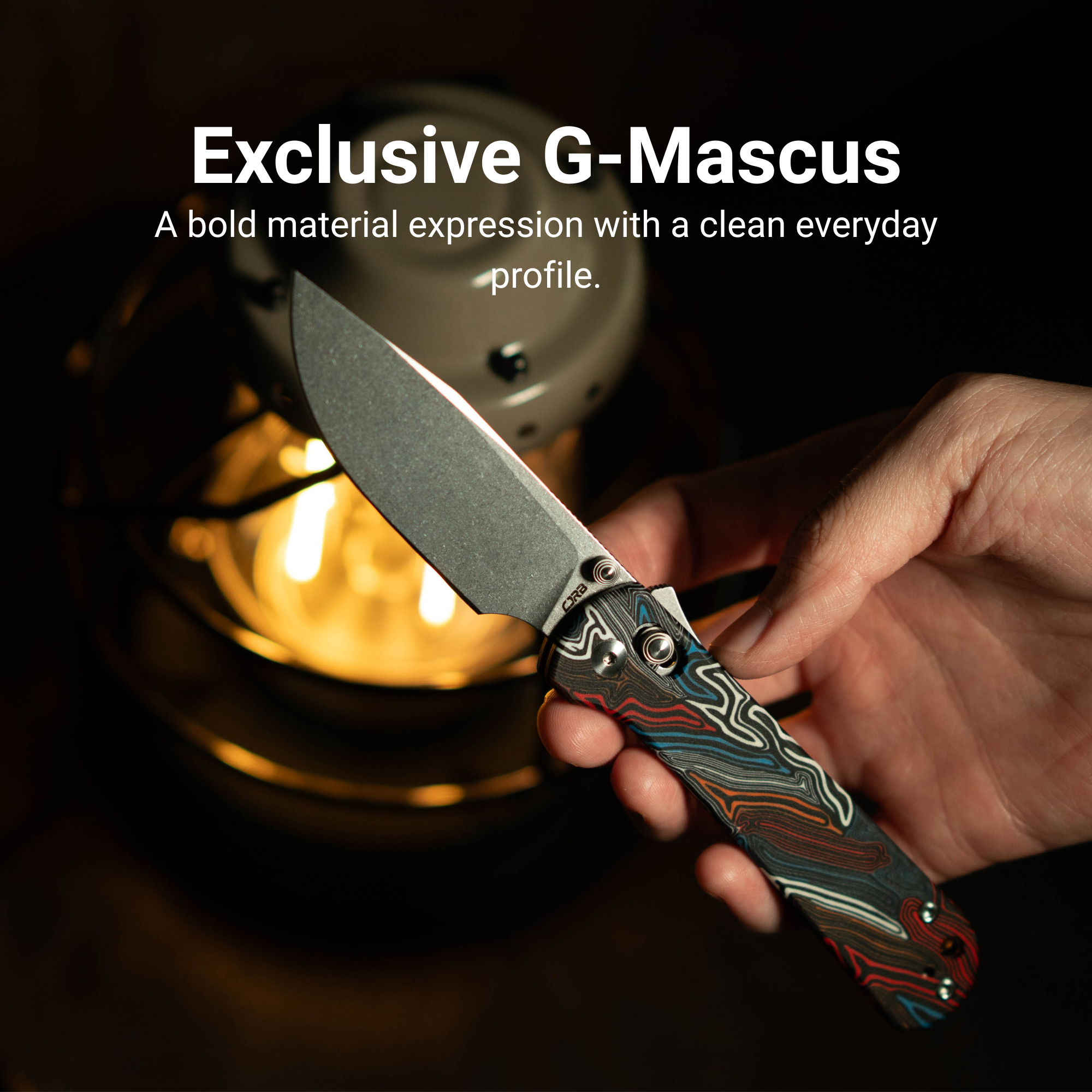 CJRB Bolt Recoil Lock V2 & Thumb Stud G-Mascus Handle (3.25'' Stone Wash AR-RPM9 Blade) J1960-FB (Exclusive)