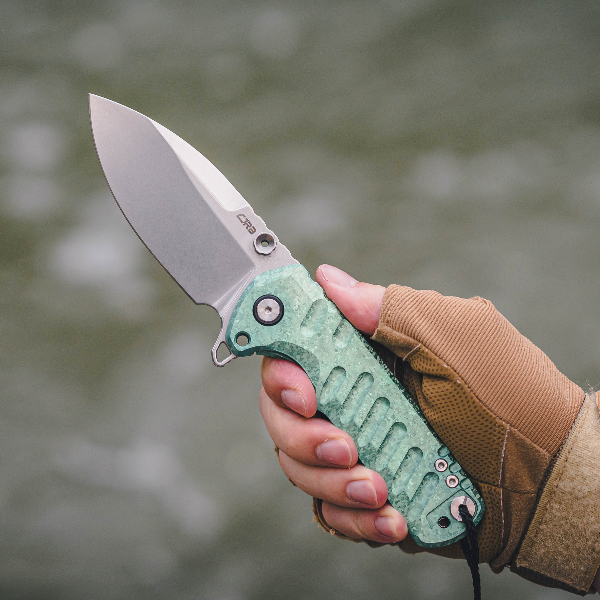 CJRB Tundra J1966G-CGN folding knife side view