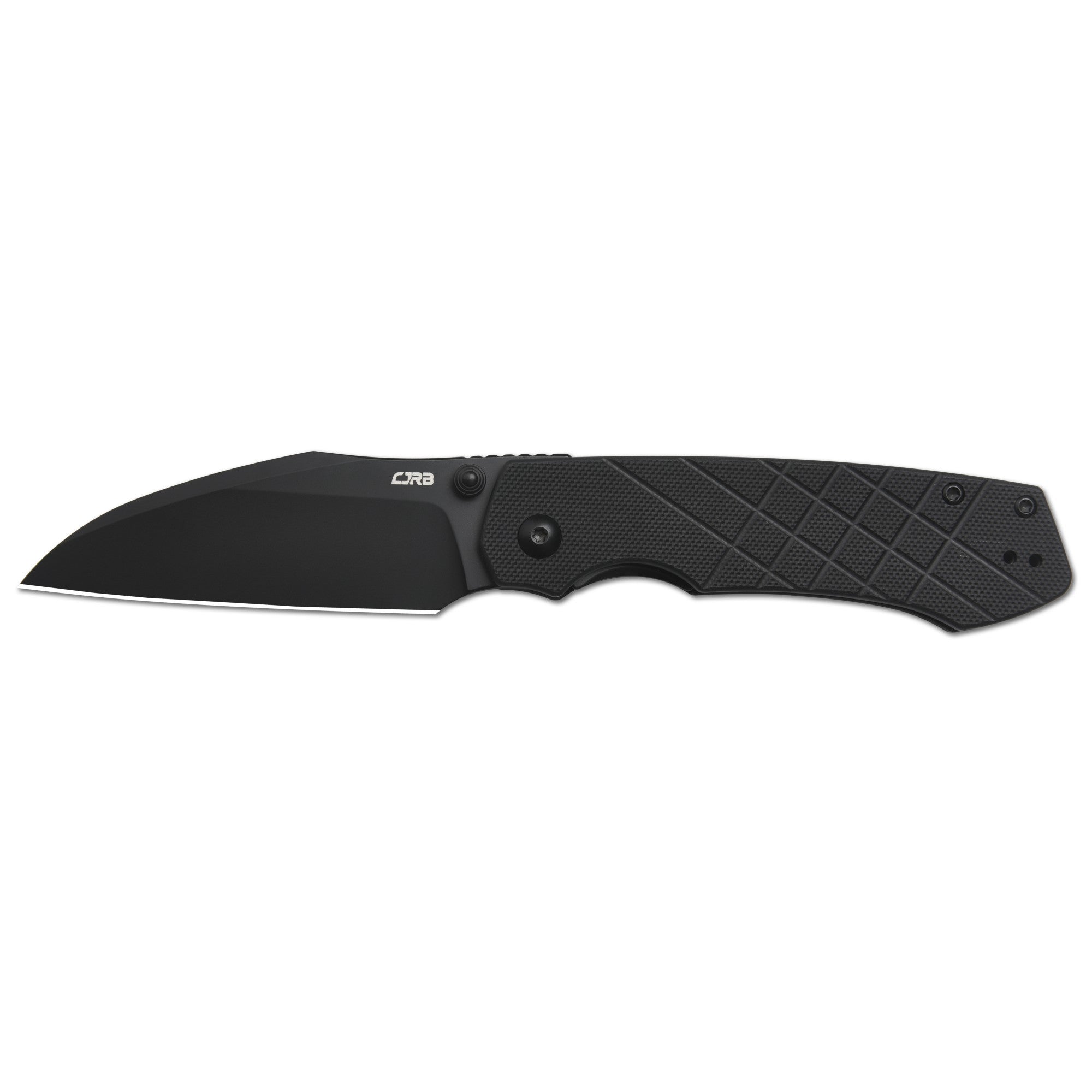 CJRB Kestrel Thumb Stud & Liner Lock Folding Knife Black G10 Handle (3.31'' AR-RPM9 Steel Black PVD Coating Blade) J1962-BBK
