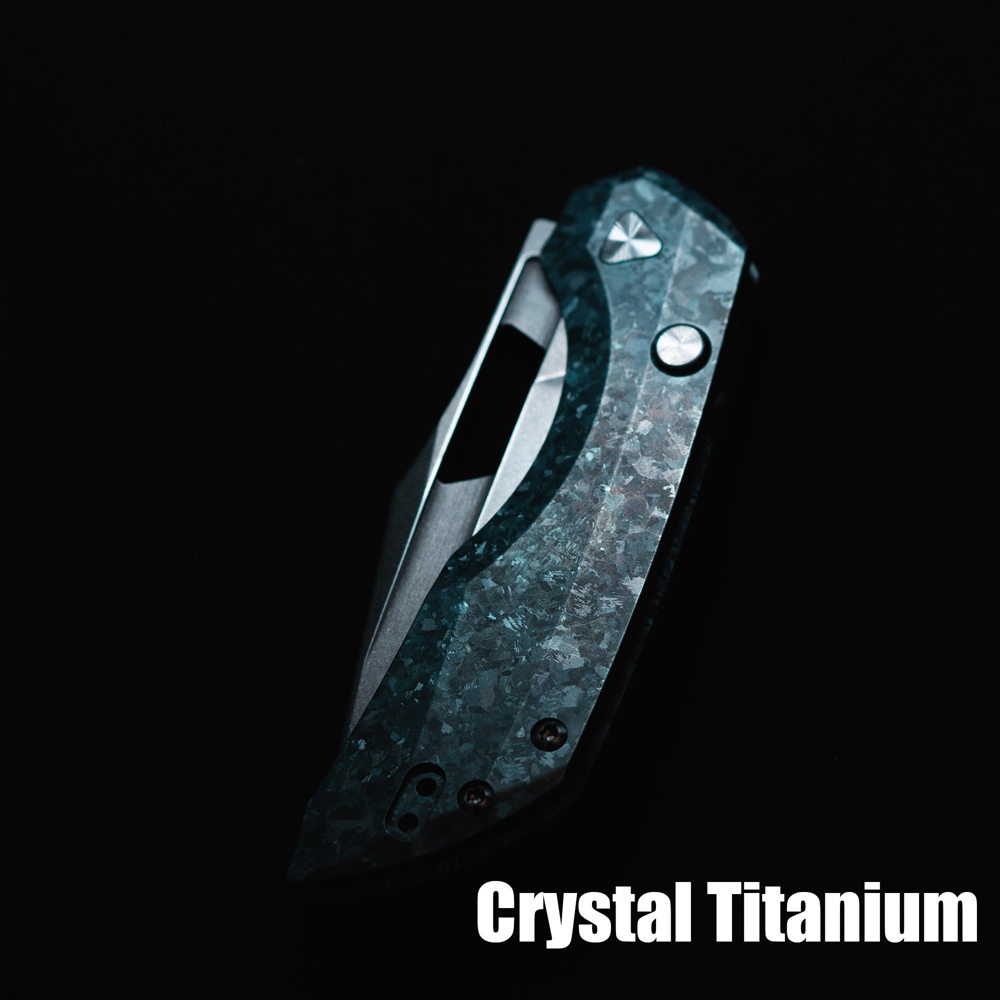 Artisan Cutlery Mousebird 1889G-CBU crystal titanium handle folding knife