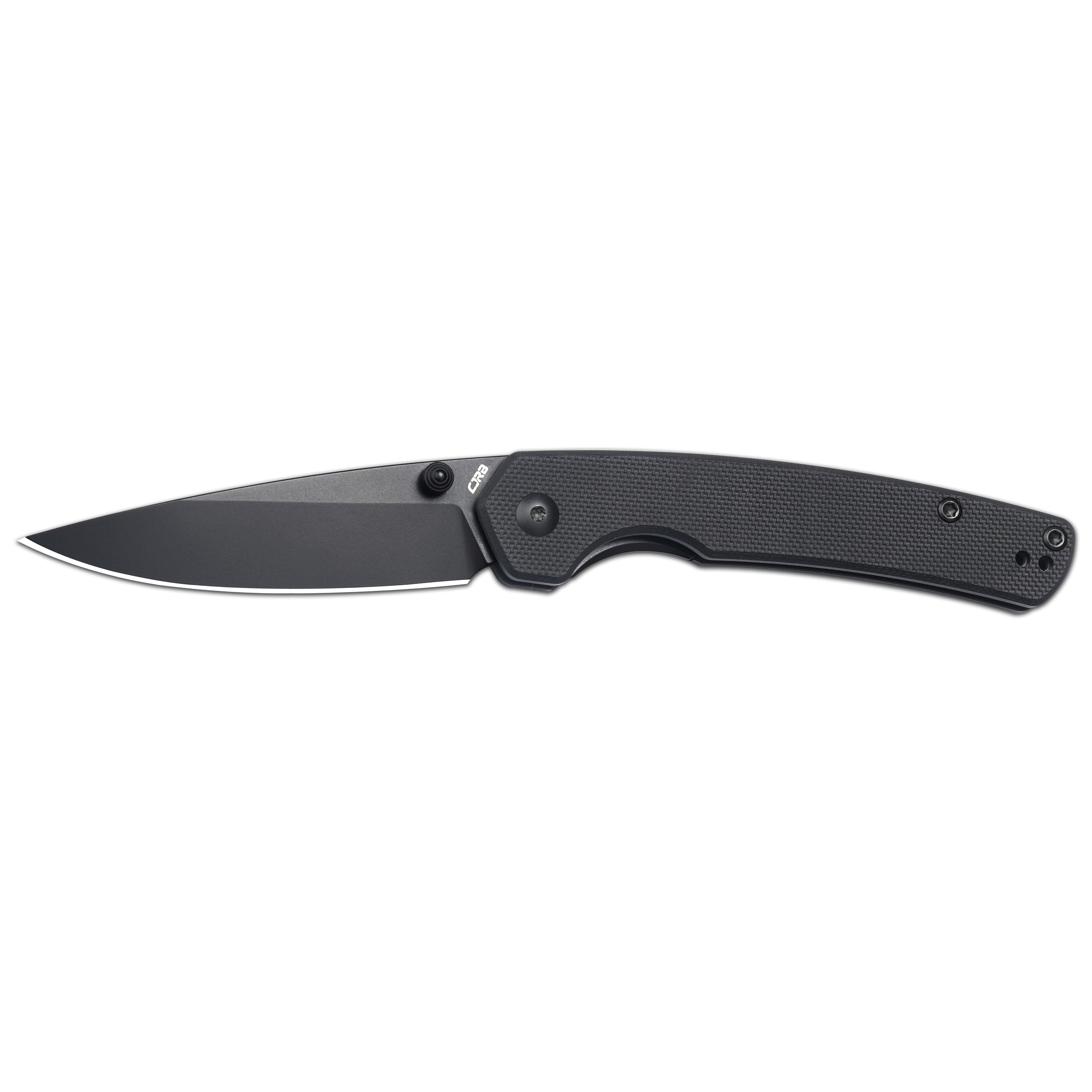 CJRB Kain J1956 AR-RPM9 Steel Blade G10 Handle Folding Knives - Black PVD/Black G10 (J1956-BBK)