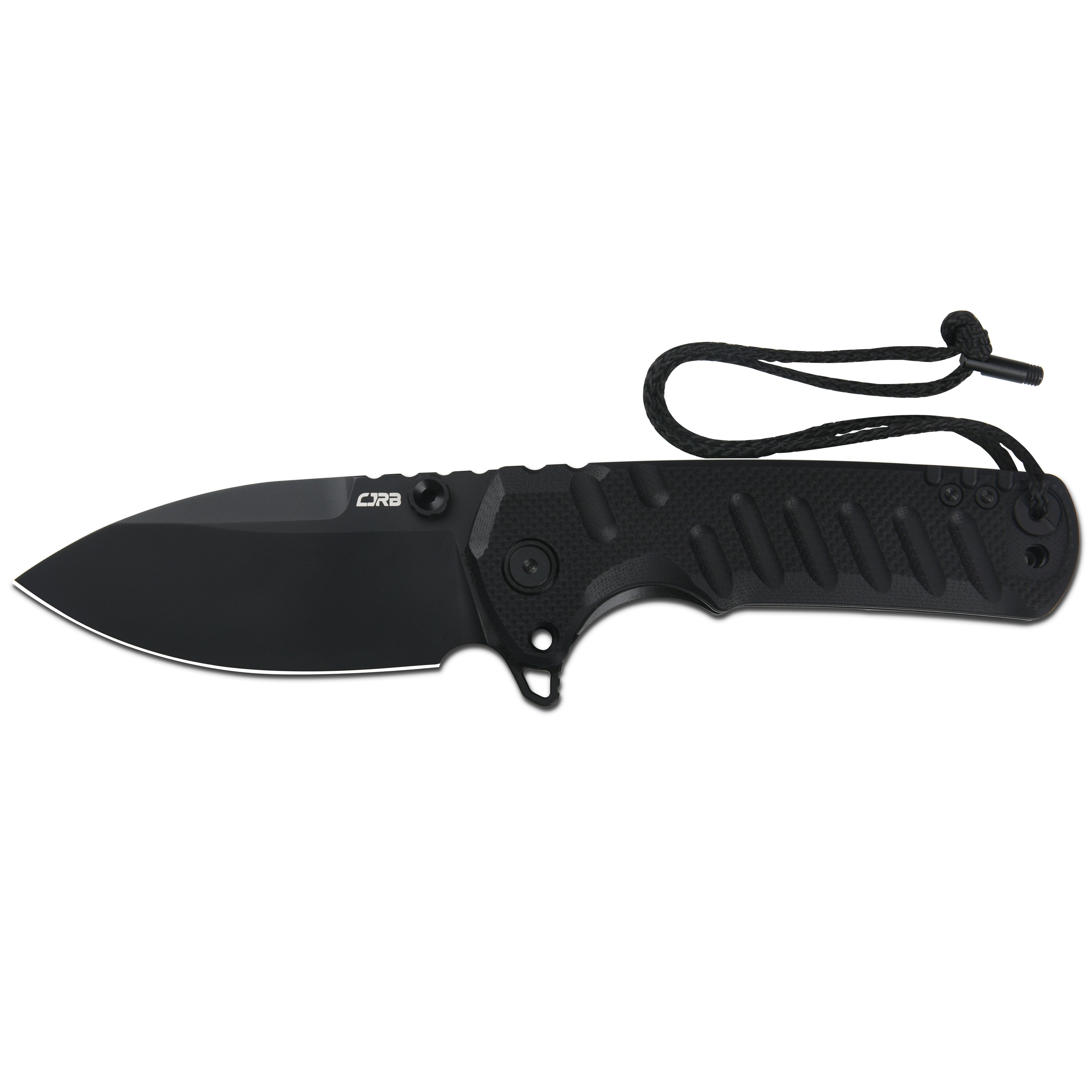CJRB Tundra Flipper & Thumb Stud & Liner Lock Folding Knife Black G10 Handle (3.78'' AR-RPM9 Steel Black PVD Coating Blade) J1966-BBK