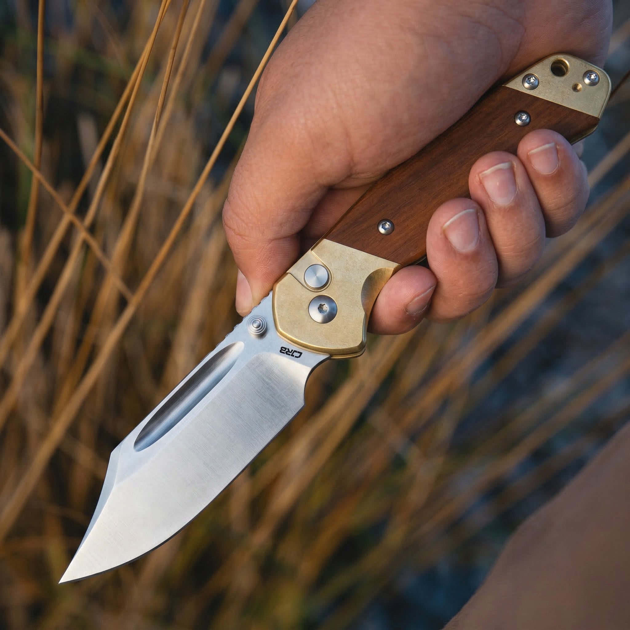 CJRB Bowie Pyrite J1942 handle detail