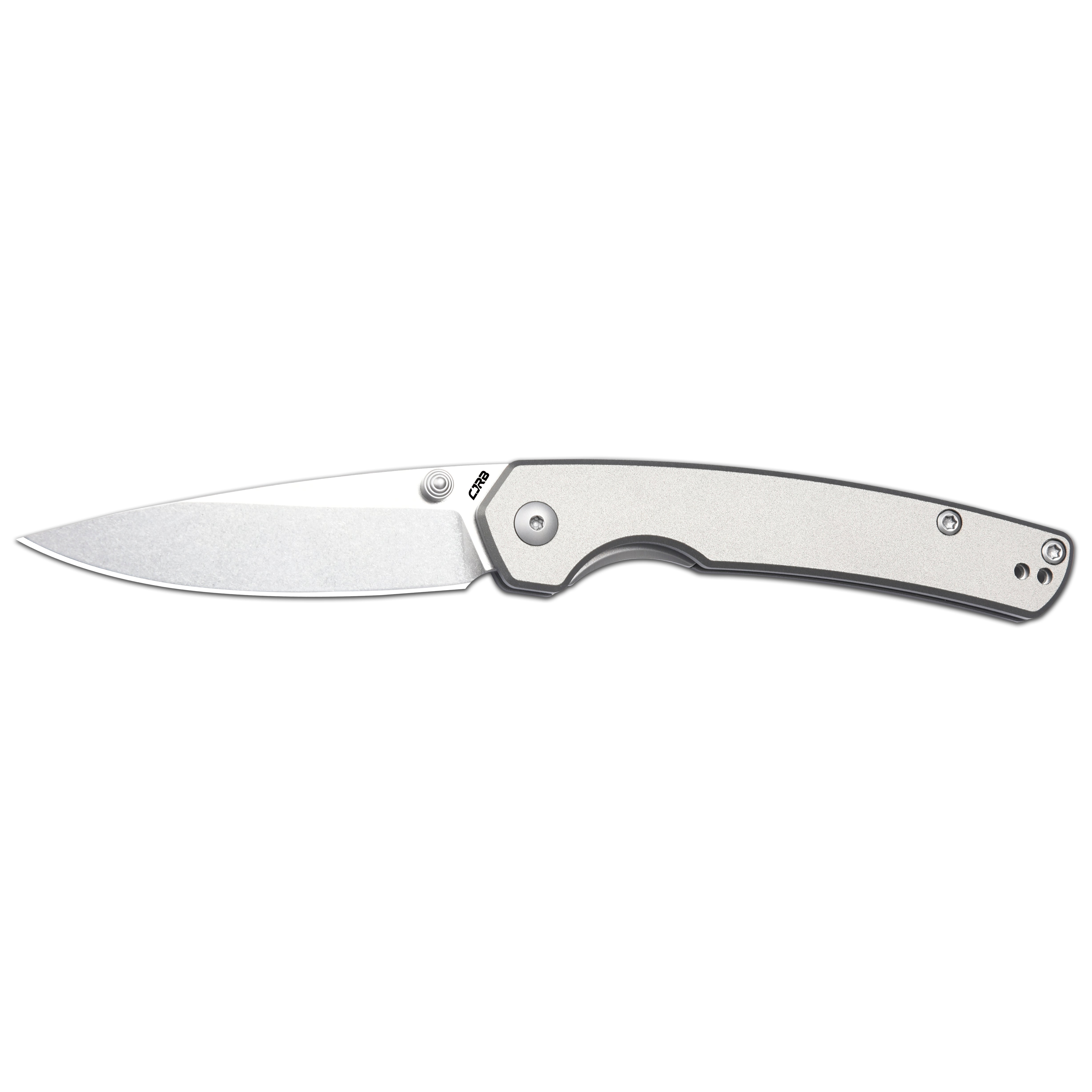 CJRB Kain J1956 AR-RPM9 Steel Blade Aluminum Handle Folding Knives - Stone Wash/Gray Aluminum (J1956-GYA)
