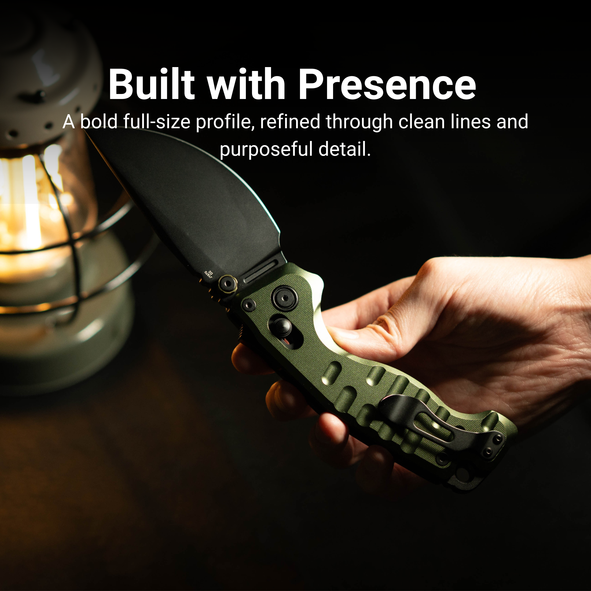 CJRB Doubletap Thumb Stud & Recoil Lock V2 Tatical Knife Green 7075-T6 Aluminum Handle(3.86'' D2 Black PVD Coating Blade) J1970-BAL (Exclusive)