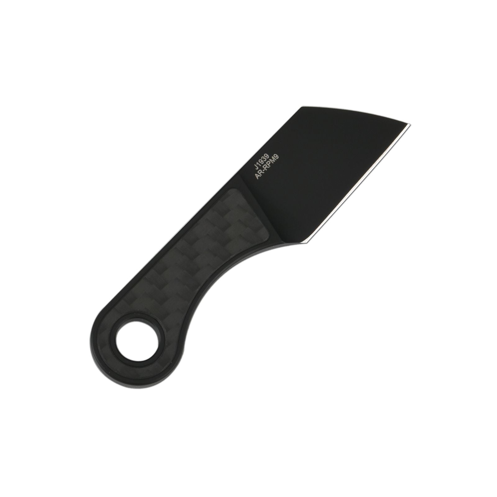 CJRB Chip J1939-BCF fixed blade knife with black carbon fiber handle