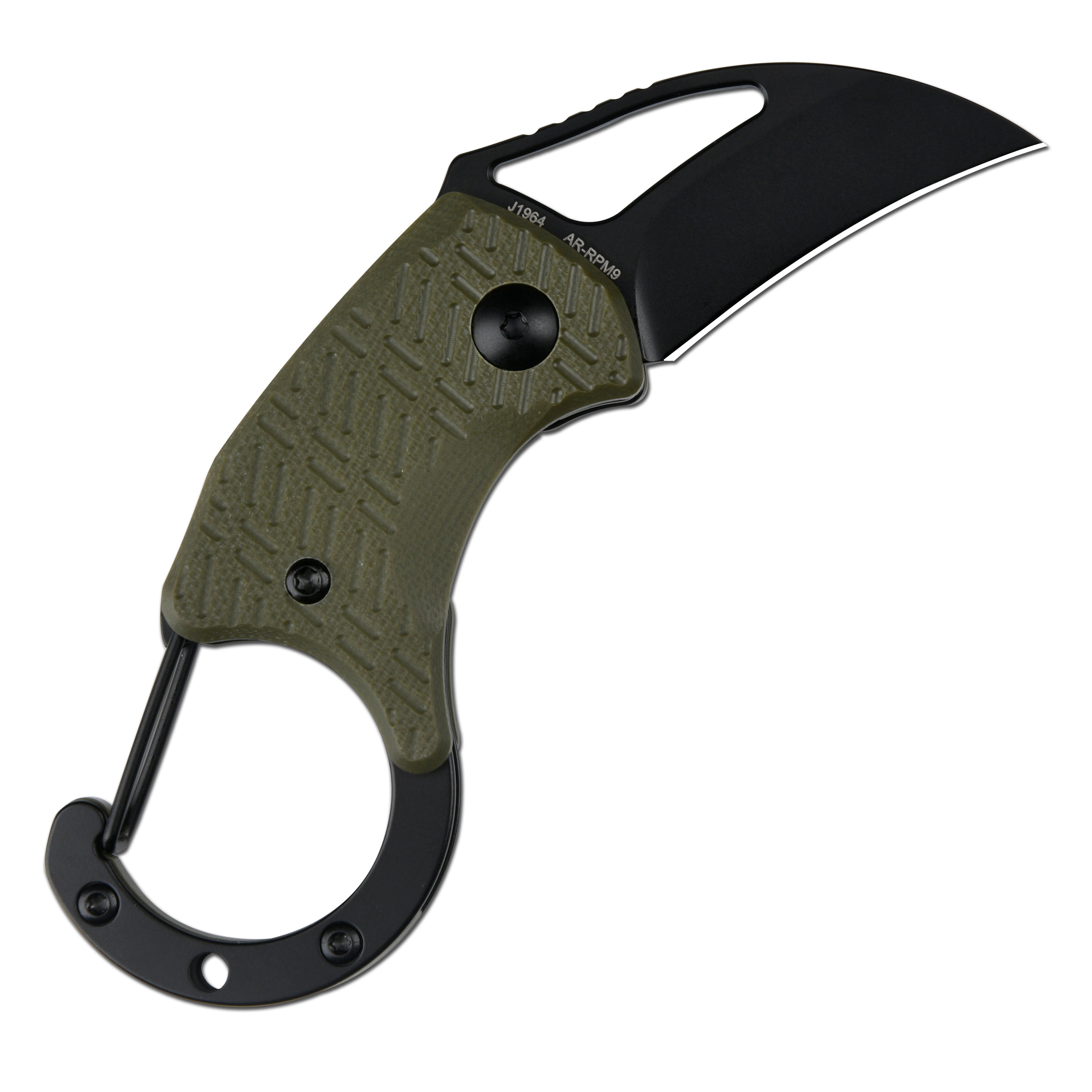 CJRB Anansi J1964-BGN folding knife with black G10 handle