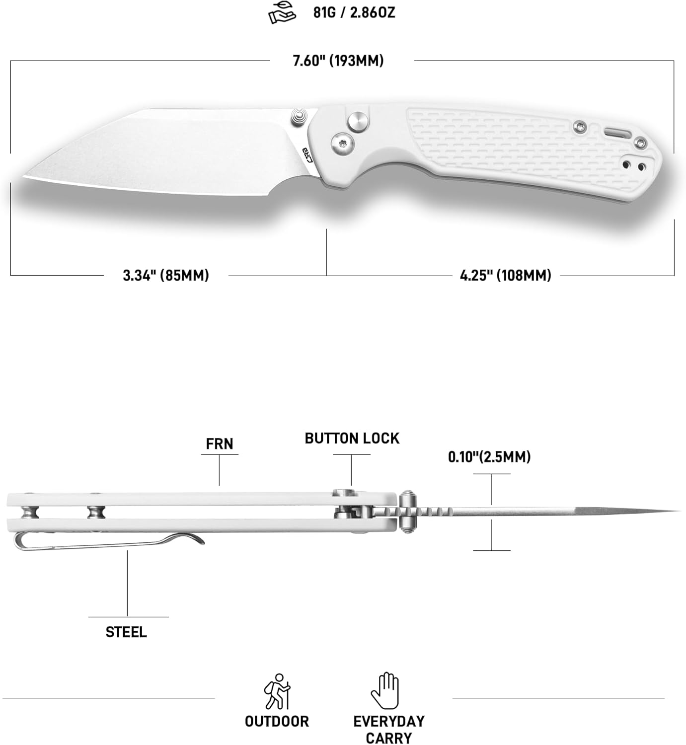 CJRB Pyrite Light J1945 blade profile