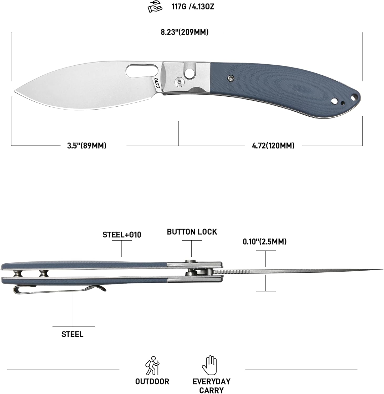 CJRB Sasaya J1959-GY blade profile