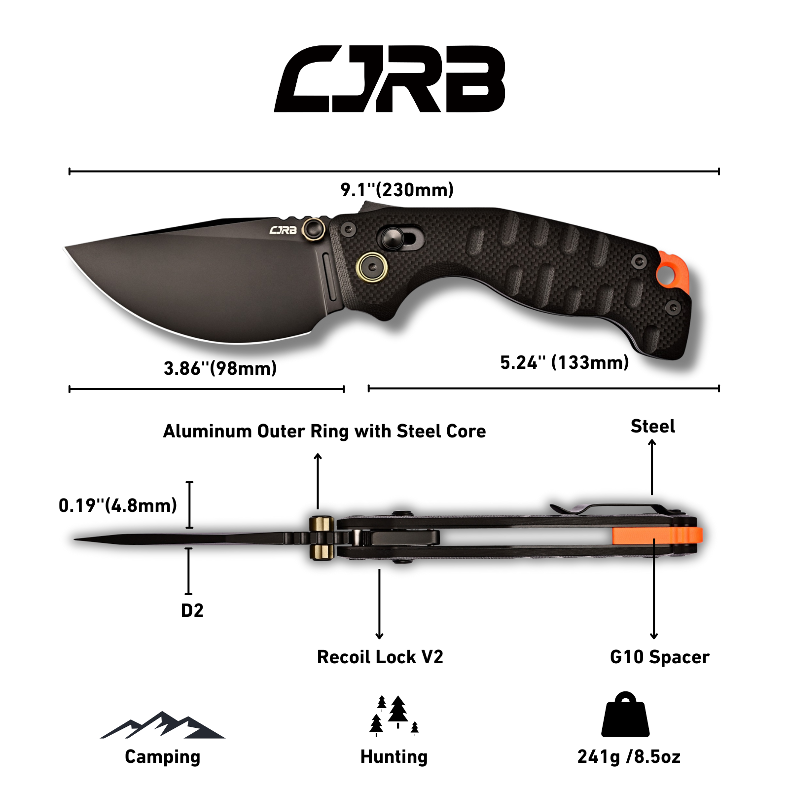 CJRB Doubletap J1970-BBK blade profile