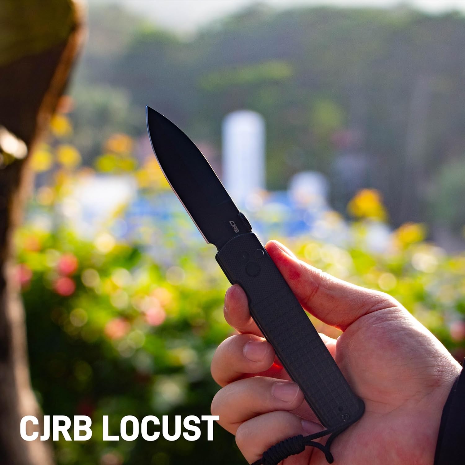 CJRB Locust J1951-BBK knife detail