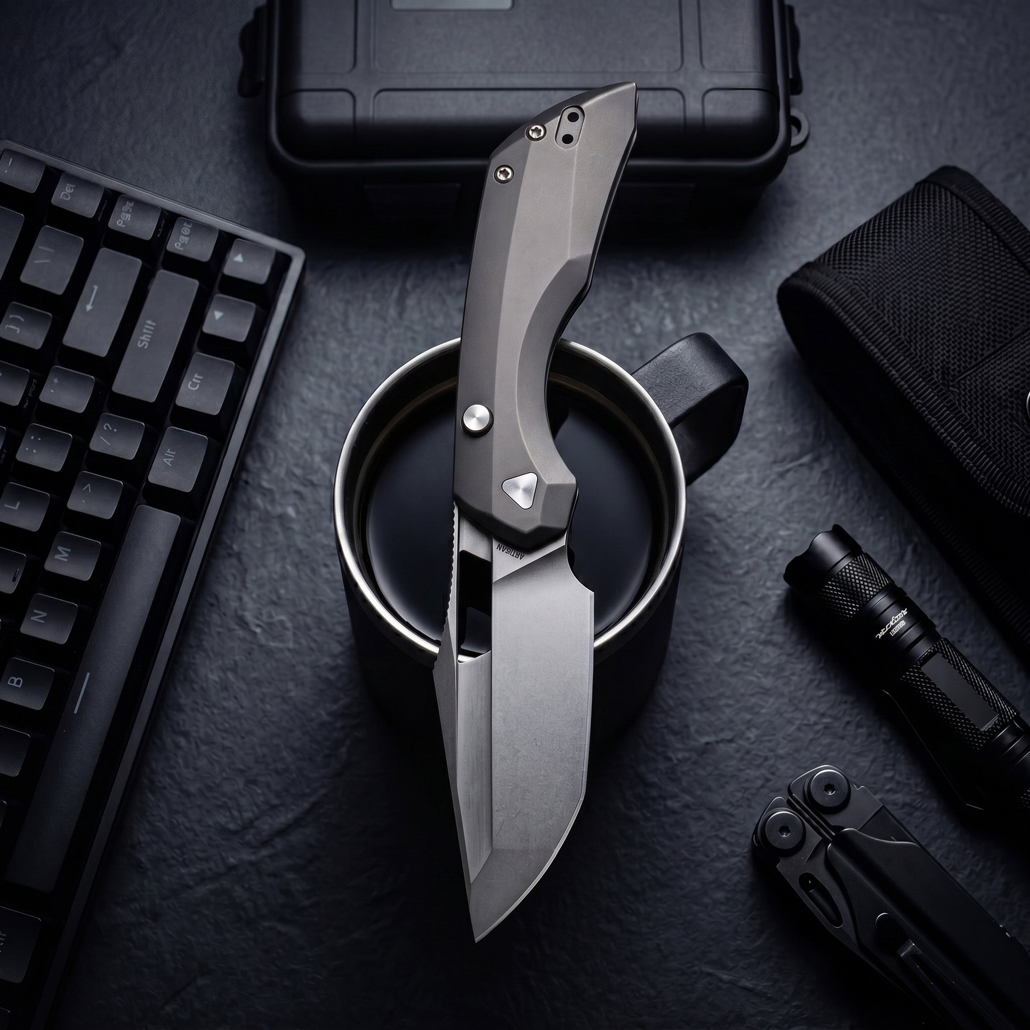 Artisan Cutlery Mousebird 1889G-DG folding knife product image