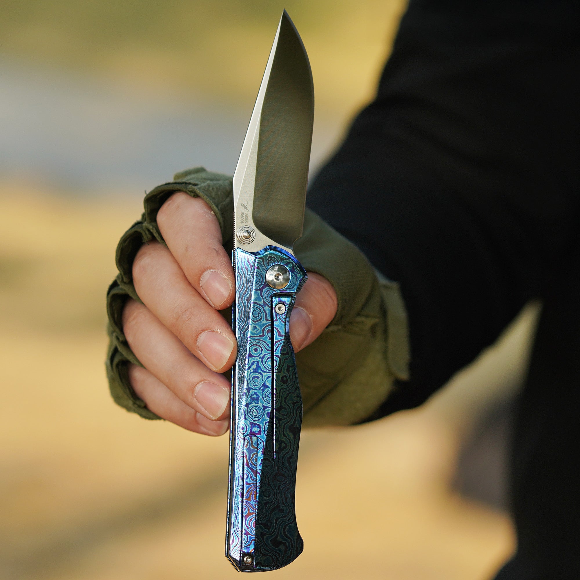 Artisan Cutlery Crusoe ATZ-1869G folding knife side view