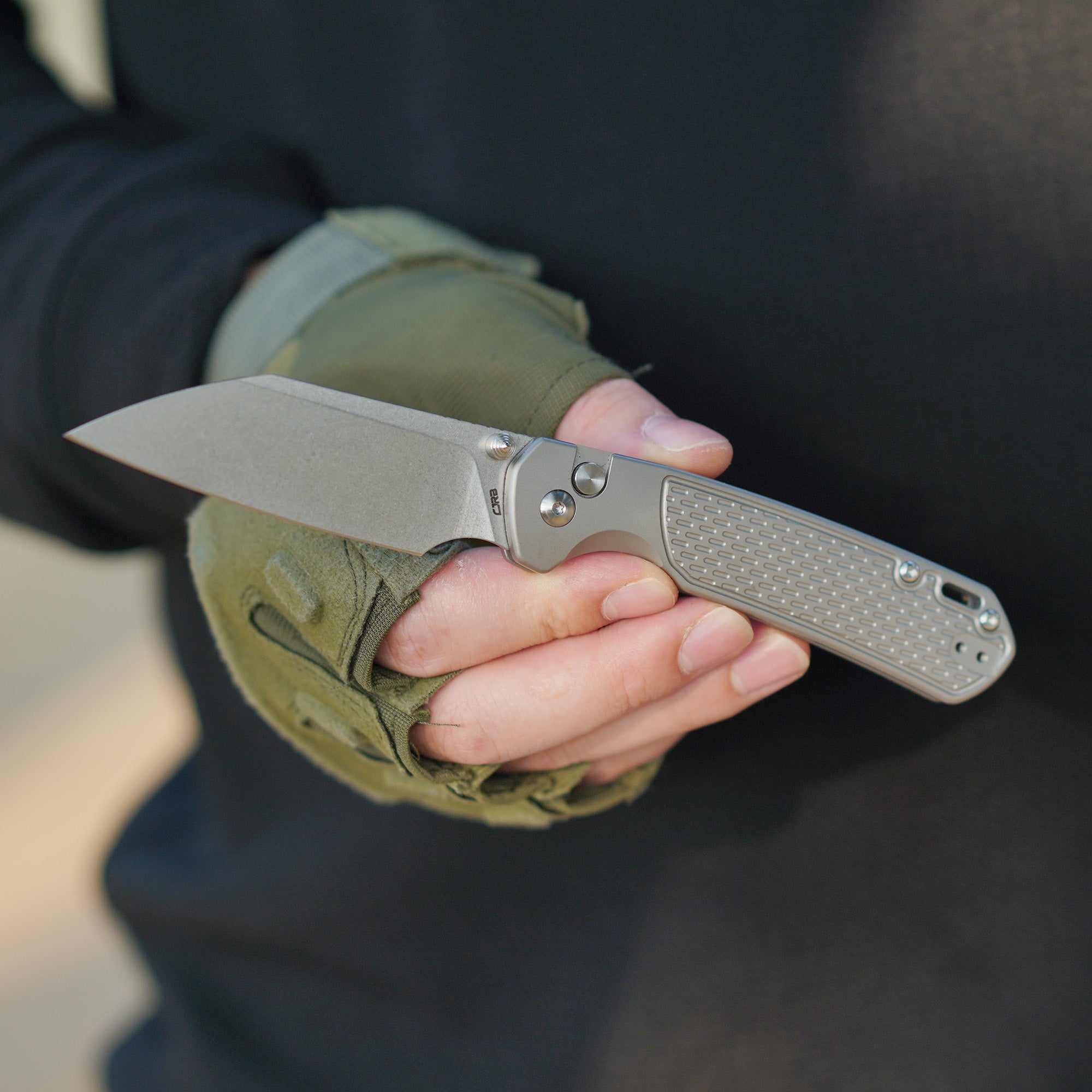 CJRB Pyrite Light J1945T handle close-up